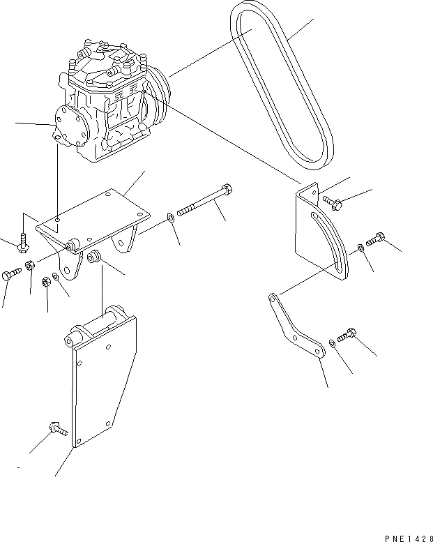 Схема запчастей Komatsu WA700-1 - КОМПОНЕНТЫ КОНДИЦИОНЕРА (/) (КРЕПЛЕНИЕ КОНДИЦИОНЕРА)(№-) РАМА И ЧАСТИ КОРПУСА