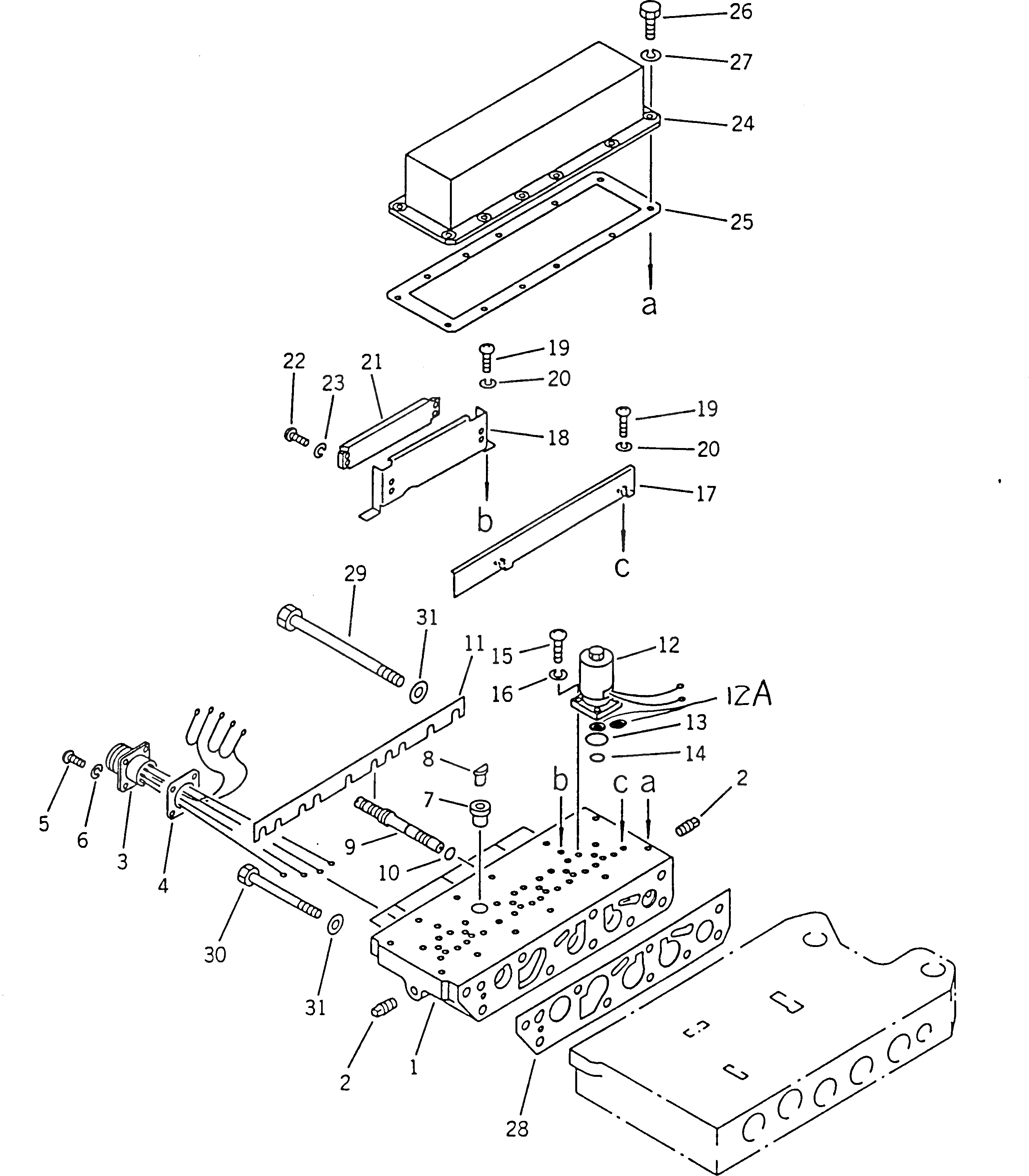 Схема запчастей Komatsu WA700-1 - ТОРКФЛОУ КОМПОНЕНТЫ ТРАНСМИССИЯ