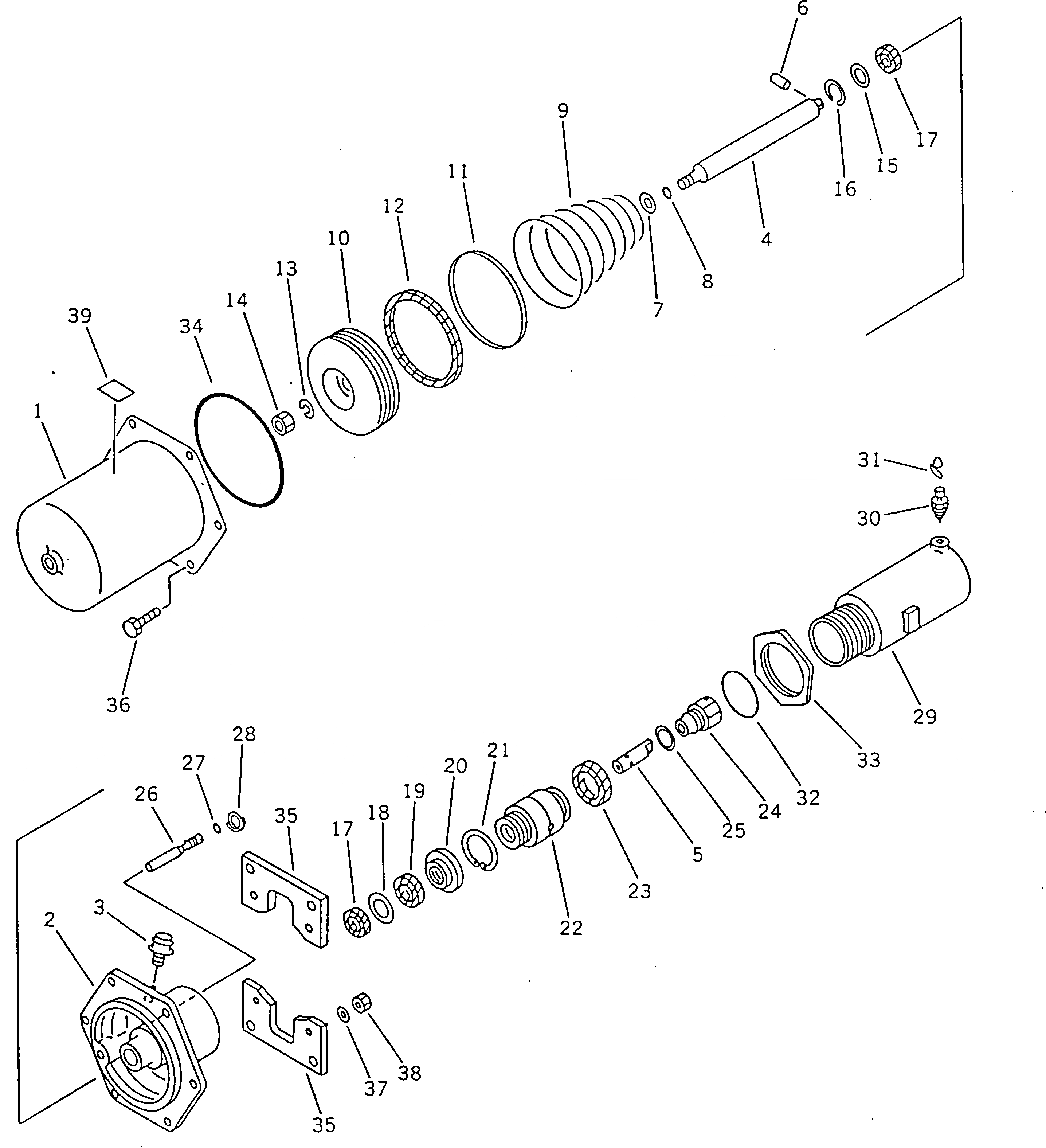 Схема запчастей Komatsu WA700-1 - РЕГУЛ. УСИЛИЯ ВЕДУЩ. ВАЛ¤ ДИФФЕРЕНЦ. И КОЛЕСА