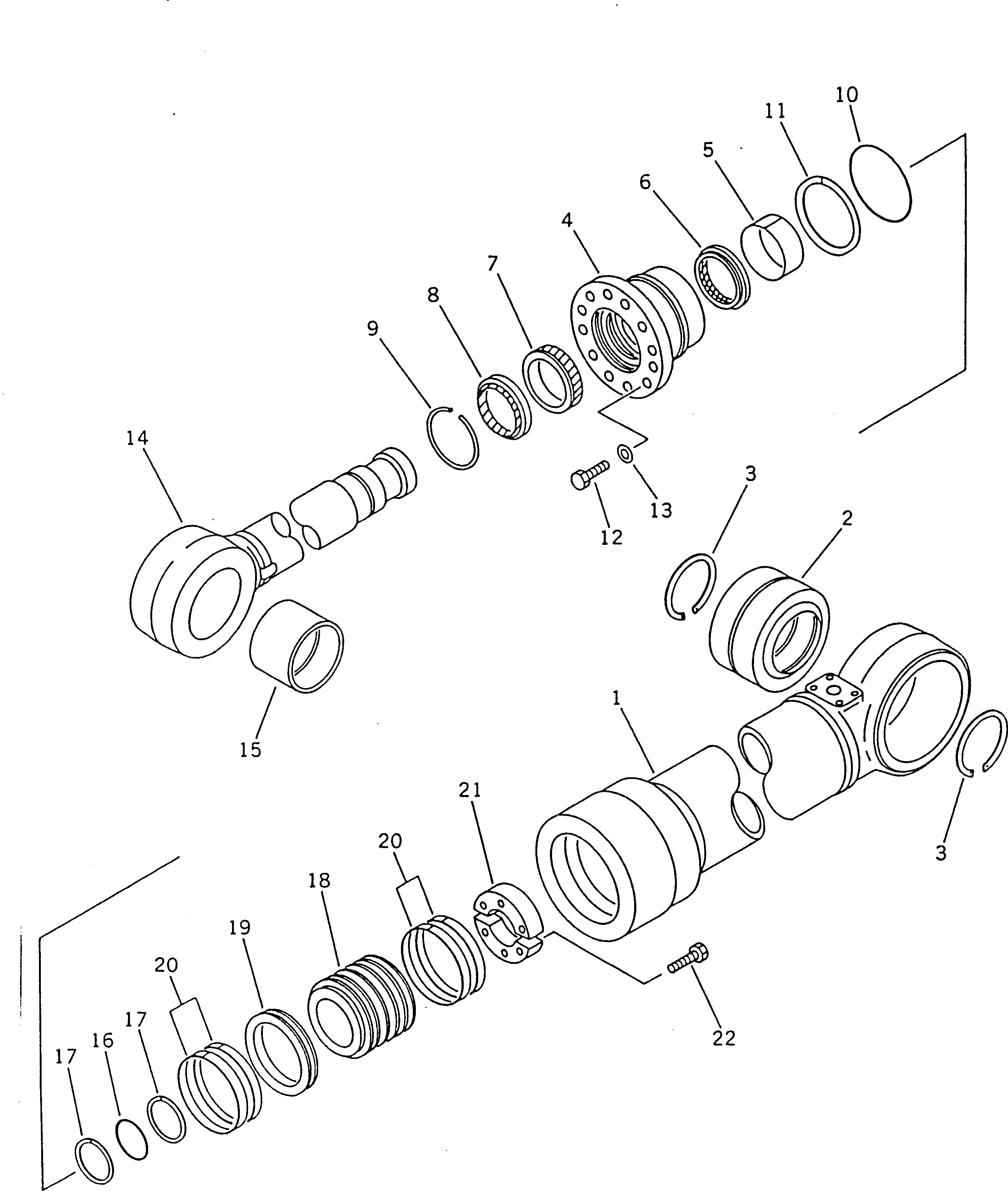 Схема запчастей Komatsu WA700-1 - ЦИЛИНДР РУЛЕВ. УПР-Я РУЛЕВ. УПРАВЛЕНИЕ И СИСТЕМА УПРАВЛЕНИЯ