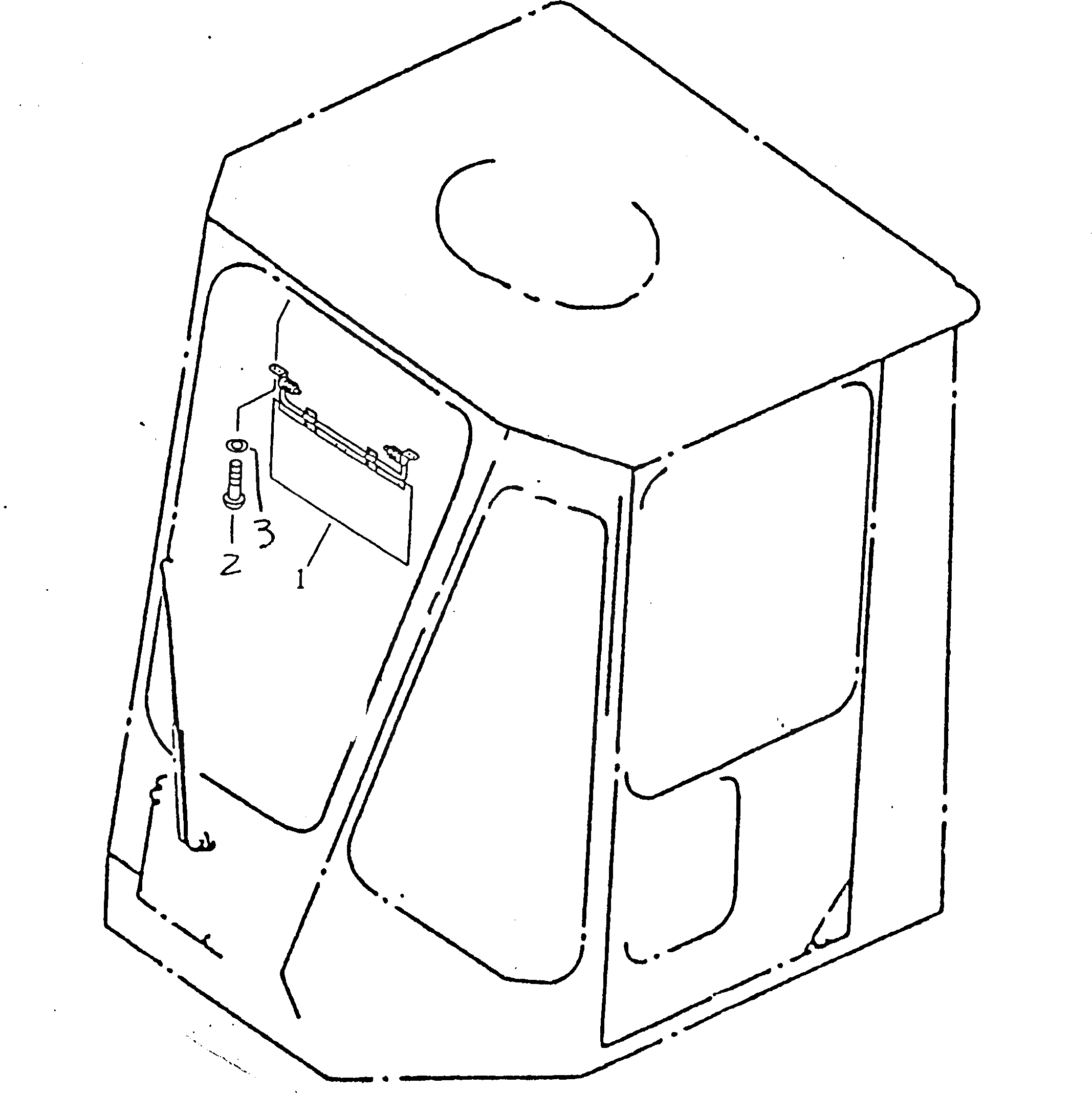 Схема запчастей Komatsu WA700-1 - КАБИНА (7/8) РАМА И ЧАСТИ КОРПУСА