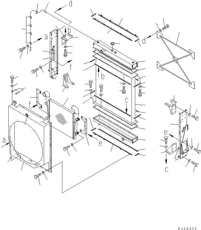 Схема запчастей Komatsu WA700-3 - РАДИАТОР (ВНУТР. ЧАСТИ¤ /) (КРОМЕ ЯПОН.)(№-7) СИСТЕМА ОХЛАЖДЕНИЯ
