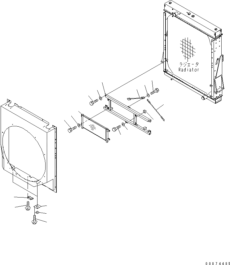 Схема запчастей Komatsu WA700-3 - РАДИАТОР (ВНУТР. ЭЛЕМЕНТЫ¤ /)(№7-) СИСТЕМА ОХЛАЖДЕНИЯ