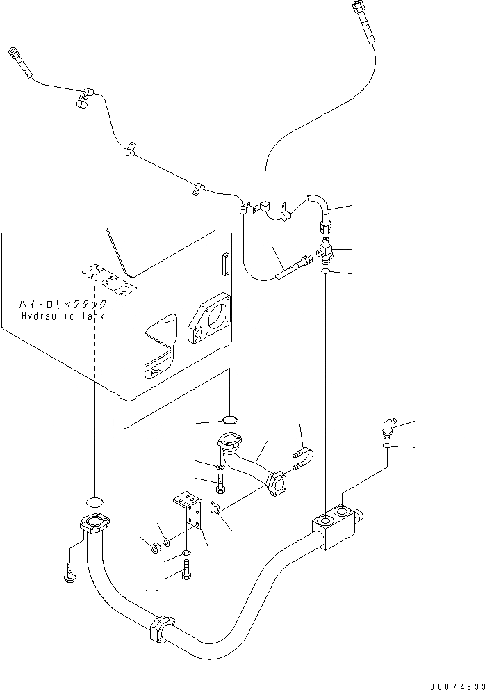 Схема запчастей Komatsu WA700-3 - ГИДР. БАК. (ВОЗВРАТН. ЛИНИЯ)(№7-) ГИДРАВЛИКА