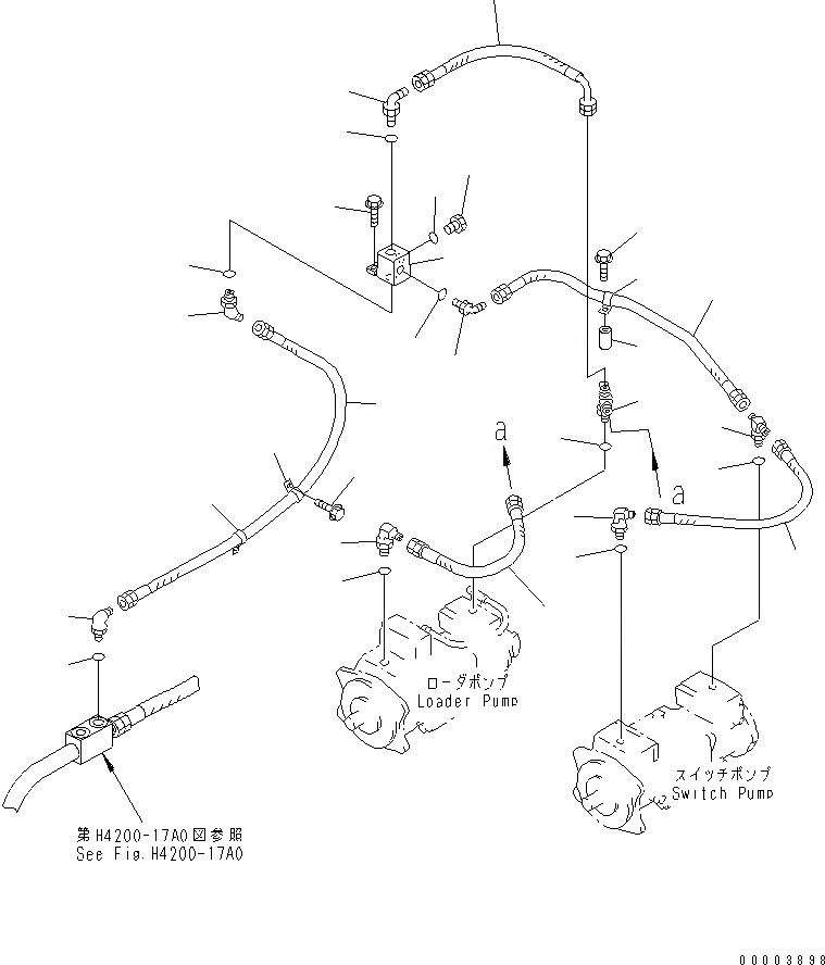 Схема запчастей Komatsu WA700-3 - ГИДРОЛИНИЯ РУЛЕВОГО УПРАВЛЕНИЯ (ВОЗВРАТН. ЛИНИЯ) (/) (ACTIVE РАБОЧ.ING)(№-7) ГИДРАВЛИКА