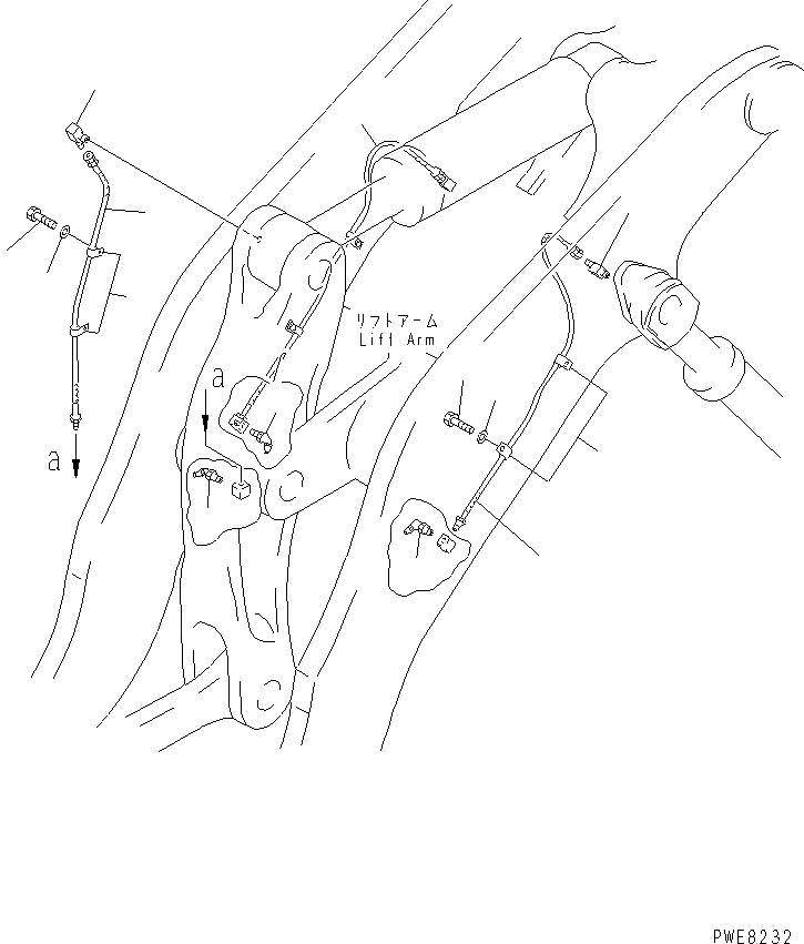 Схема запчастей Komatsu WA700-3 - УДАЛЕННАЯ СМАЗКА (ПЕРЕДН.¤ /)(№7-) ОСНОВНАЯ РАМА И ЕЕ ЧАСТИ