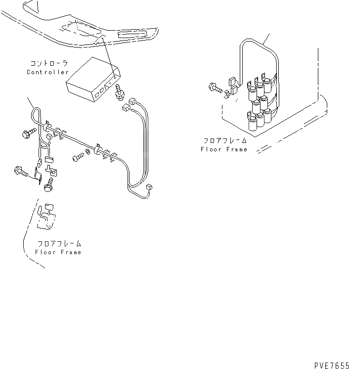 Схема запчастей Komatsu WA700-3 - КРЕПЛЕНИЕ И ПАТРУБКИ КОНДИЦИОНЕРА (ЭЛЕКТРИКА)(№-7) КАБИНА ОПЕРАТОРА И СИСТЕМА УПРАВЛЕНИЯ