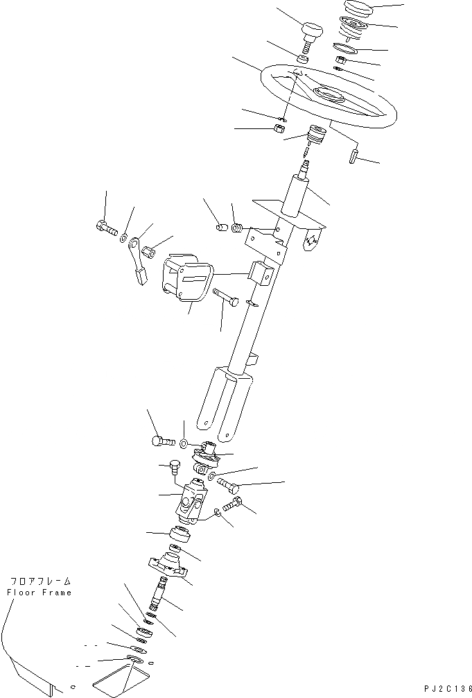 Схема запчастей Komatsu WA700-3 - ПОЛ (КОЛЕСА И КОЛОНКА)(№-7) КАБИНА ОПЕРАТОРА И СИСТЕМА УПРАВЛЕНИЯ