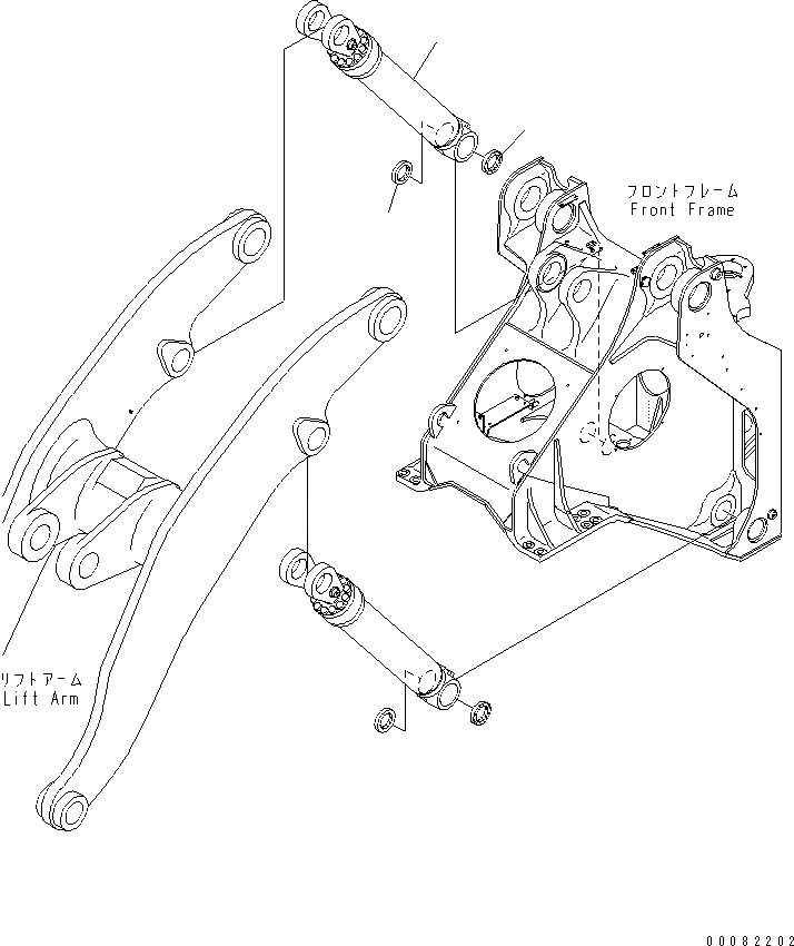 Схема запчастей Komatsu WA700-3 - ГИДРОЦИЛИНДР ПОДЪЕМА (ПРАВ.)(№7-) РАБОЧЕЕ ОБОРУДОВАНИЕ