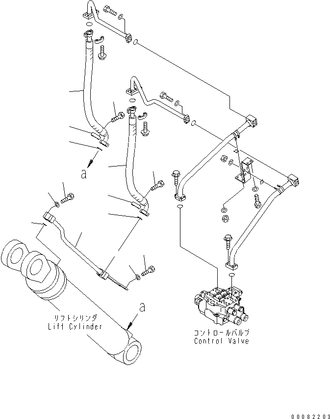 Схема запчастей Komatsu WA700-3 - ГИДРОЦИЛИНДР ПОДЪЕМА (ЛИНИЯ ГИДРОЦИЛИНДРА ПОДЪЕМА) (ПРАВ.)(№7-) РАБОЧЕЕ ОБОРУДОВАНИЕ