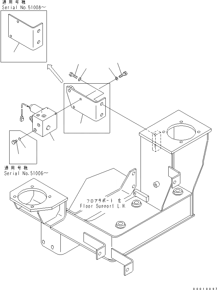 Схема запчастей Komatsu WA700-3 - ГИДРОЛИНИЯ РУЛЕВОГО УПРАВЛЕНИЯ (КЛАПАН EPC И ЭЛЕМЕНТЫ КРЕПЛЕНИЯ) (С ADVANCED УПРАВЛ-Е ДЖОЙСТИКОМ)(№-) ГИДРАВЛИКА