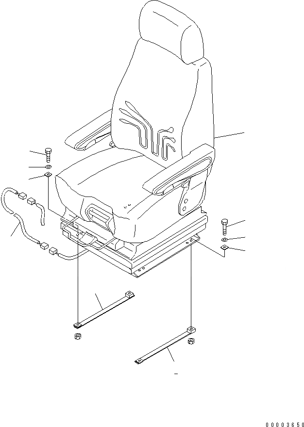 Схема запчастей Komatsu WA700-3 - СИДЕНЬЕ ОПЕРАТОРА (GRAMMER) (С ADVANCED УПРАВЛ-Е ДЖОЙСТИКОМ)(№-) КАБИНА ОПЕРАТОРА И СИСТЕМА УПРАВЛЕНИЯ