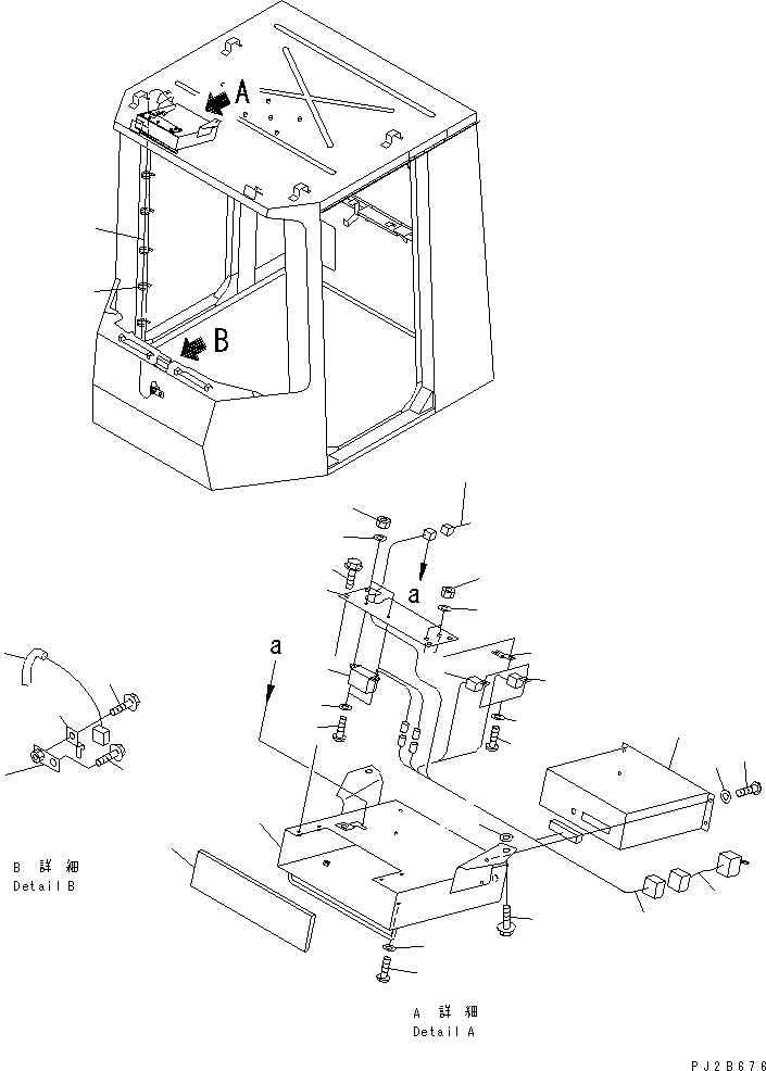 Схема запчастей Komatsu WA700-3 - КАБИНА (ПОГРУЗ. METER УПРАВЛ-Е) КАБИНА ОПЕРАТОРА И СИСТЕМА УПРАВЛЕНИЯ