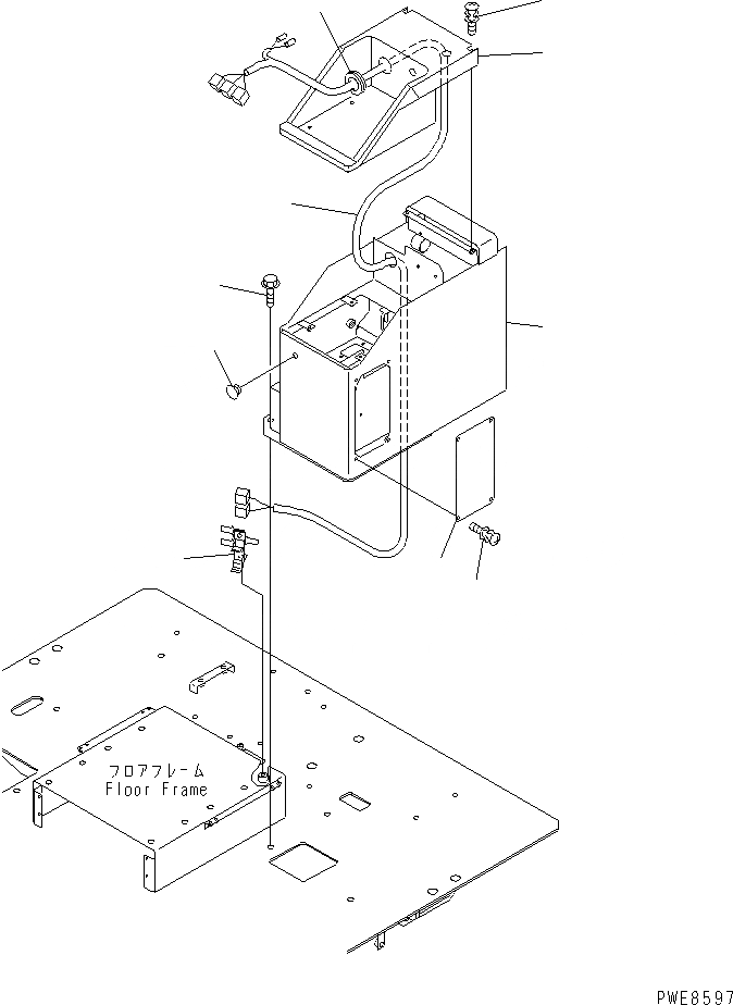 Схема запчастей Komatsu WA700-3 - КОНДИЦ. ВОЗДУХА И ОБОГРЕВАТЕЛЬ. КРЫШКА(ЛЕВ. КОНСОЛЬН. БЛОК) (С УПРАВЛЕНИЕМ ДЖОЙСТИКОМ)(№-) КАБИНА ОПЕРАТОРА И СИСТЕМА УПРАВЛЕНИЯ