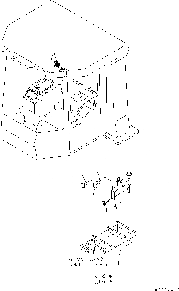 Схема запчастей Komatsu WA700-3 - ПОЛ (ПОДСВЕТКА СТУПЕНЕЙ КОМПОНЕНТЫ)(№-) КАБИНА ОПЕРАТОРА И СИСТЕМА УПРАВЛЕНИЯ