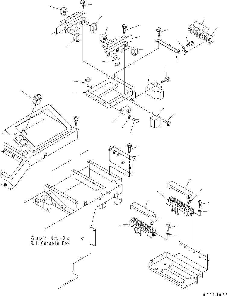 Схема запчастей Komatsu WA700-3 - ПОЛ (РЕЛЕ И ПРЕДОХРАНИТЕЛИ) (С УПРАВЛЕНИЕМ ДЖОЙСТИКОМ)(№-) КАБИНА ОПЕРАТОРА И СИСТЕМА УПРАВЛЕНИЯ