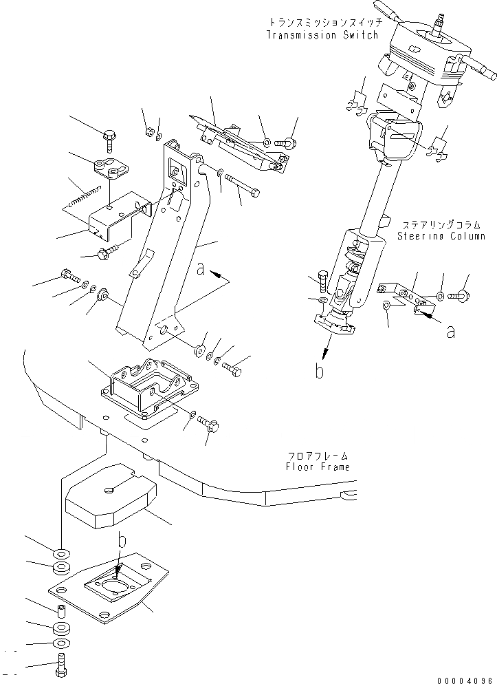 Схема запчастей Komatsu WA700-3 - ПОЛ (КОЛОНКА СУППОРТ И ЭЛЕМЕНТЫ КРЕПЛЕНИЯ)(№-) КАБИНА ОПЕРАТОРА И СИСТЕМА УПРАВЛЕНИЯ