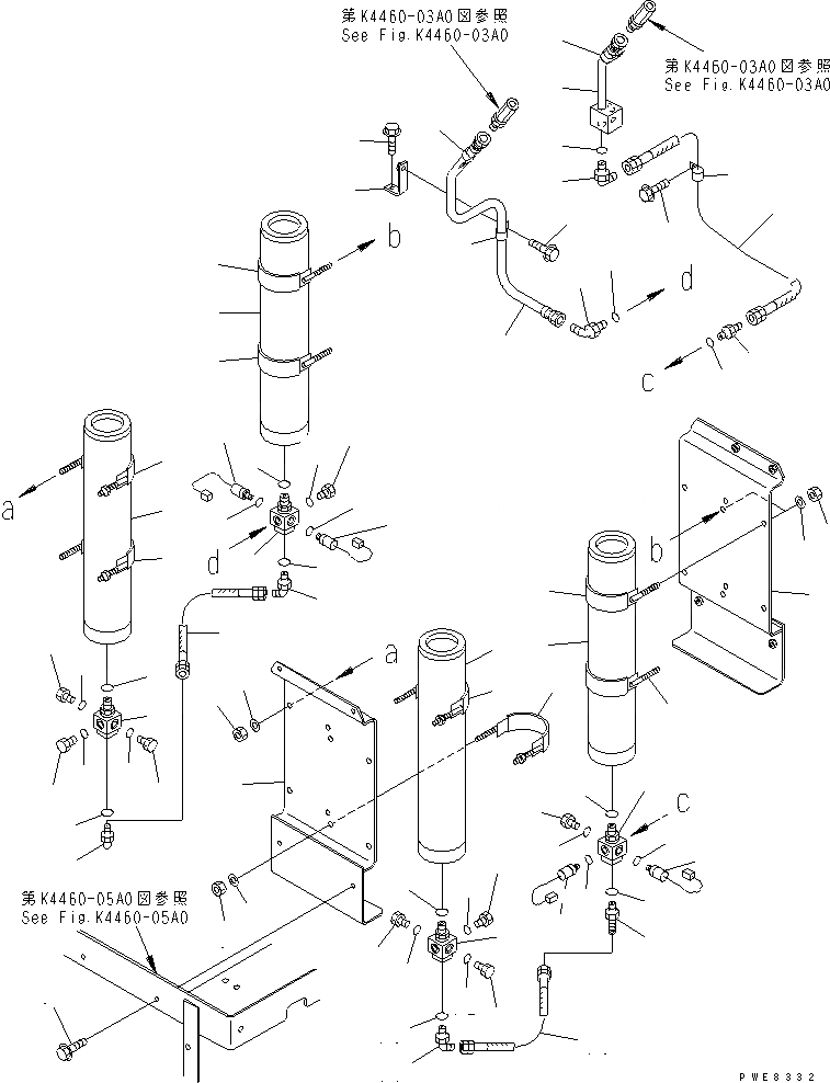 Схема запчастей Komatsu WA700-3 - УПРАВЛ-Е ТОРМОЗОМ (АККУМУЛЯТОР КОМПОНЕНТЫ) КАБИНА ОПЕРАТОРА И СИСТЕМА УПРАВЛЕНИЯ