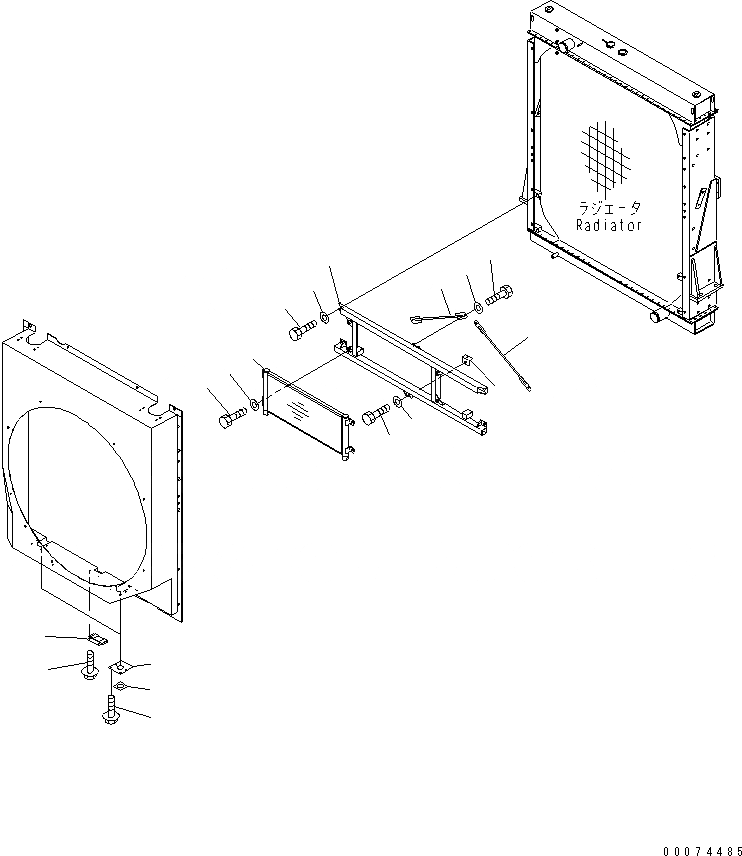Схема запчастей Komatsu WA700-3 - РАДИАТОР (ВНУТР. ЭЛЕМЕНТЫ¤ /)(№7-) СИСТЕМА ОХЛАЖДЕНИЯ