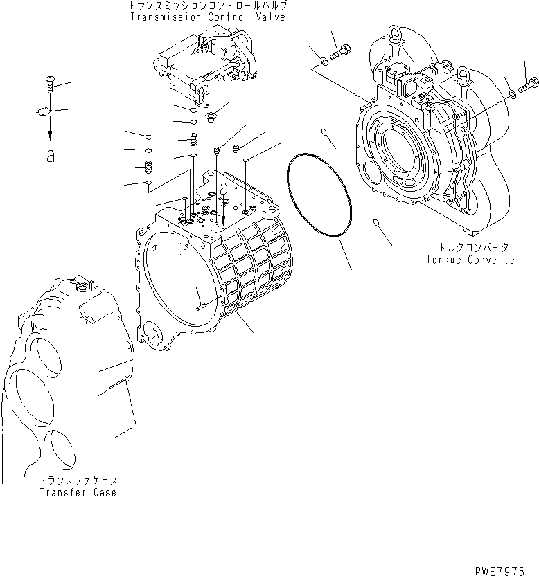 Схема запчастей Komatsu WA700-3 - КОРПУС ТРАНСМИССИИ ГИДРОТРАНСФОРМАТОР И ТРАНСМИССИЯ