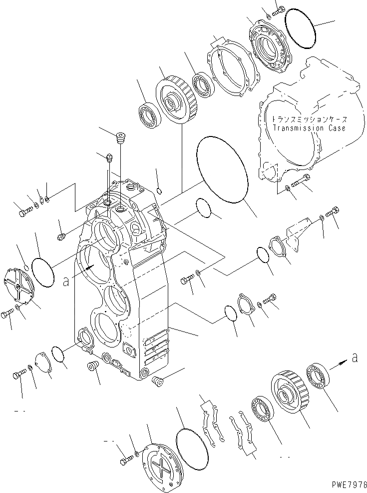 Схема запчастей Komatsu WA700-3 - ПЕРЕДАЧА (/) ГИДРОТРАНСФОРМАТОР И ТРАНСМИССИЯ