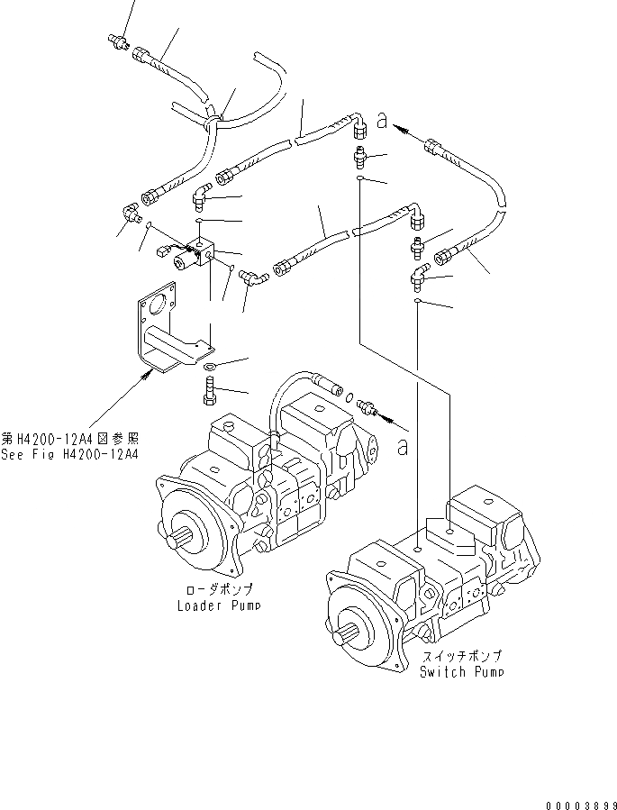 Схема запчастей Komatsu WA700-3 - ГИДРАВЛ ЛИНИЯ (ДОПОЛН. ЛИНИЯ) (ACTIVE РАБОЧ.ING)(№-7) ГИДРАВЛИКА