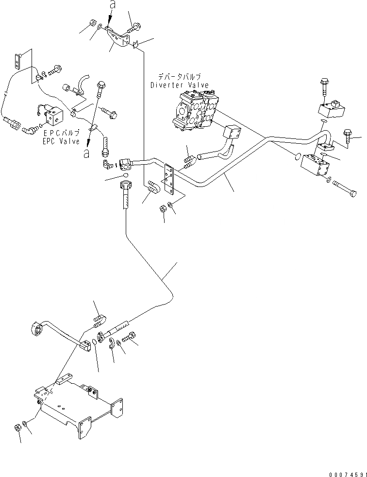 Схема запчастей Komatsu WA700-3 - ГИДРОЛИНИЯ ЭКСТРЕННОГО УПРАВЛЕНИЯ (ГЛАВН. ЛИНИЯ) (С ADVANCED УПРАВЛ-Е ДЖОЙСТИКОМ)(№7-) ГИДРАВЛИКА