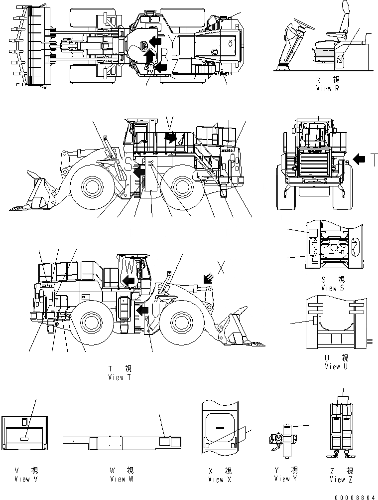 Схема запчастей Komatsu WA700-3 - МАРКИРОВКА (АНГЛ.) (ДЛЯ PUERTO RICO)(№-) МАРКИРОВКА