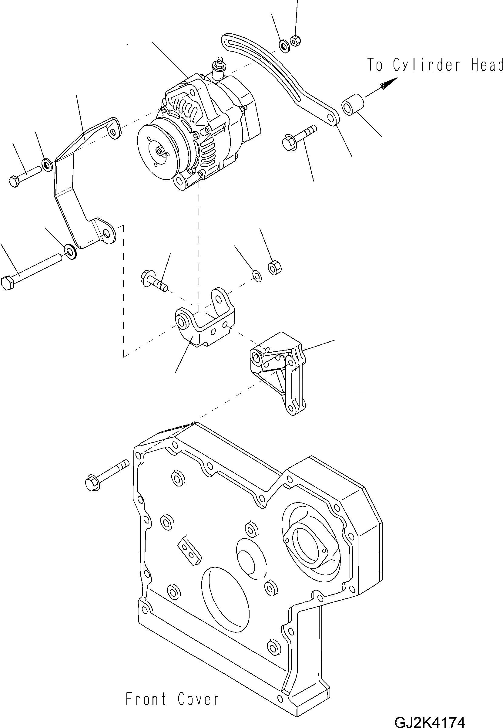 Схема запчастей Komatsu WA70-5 - ГЕНЕРАТОР ЭЛЕКТРИЧ. СИСТЕМА
