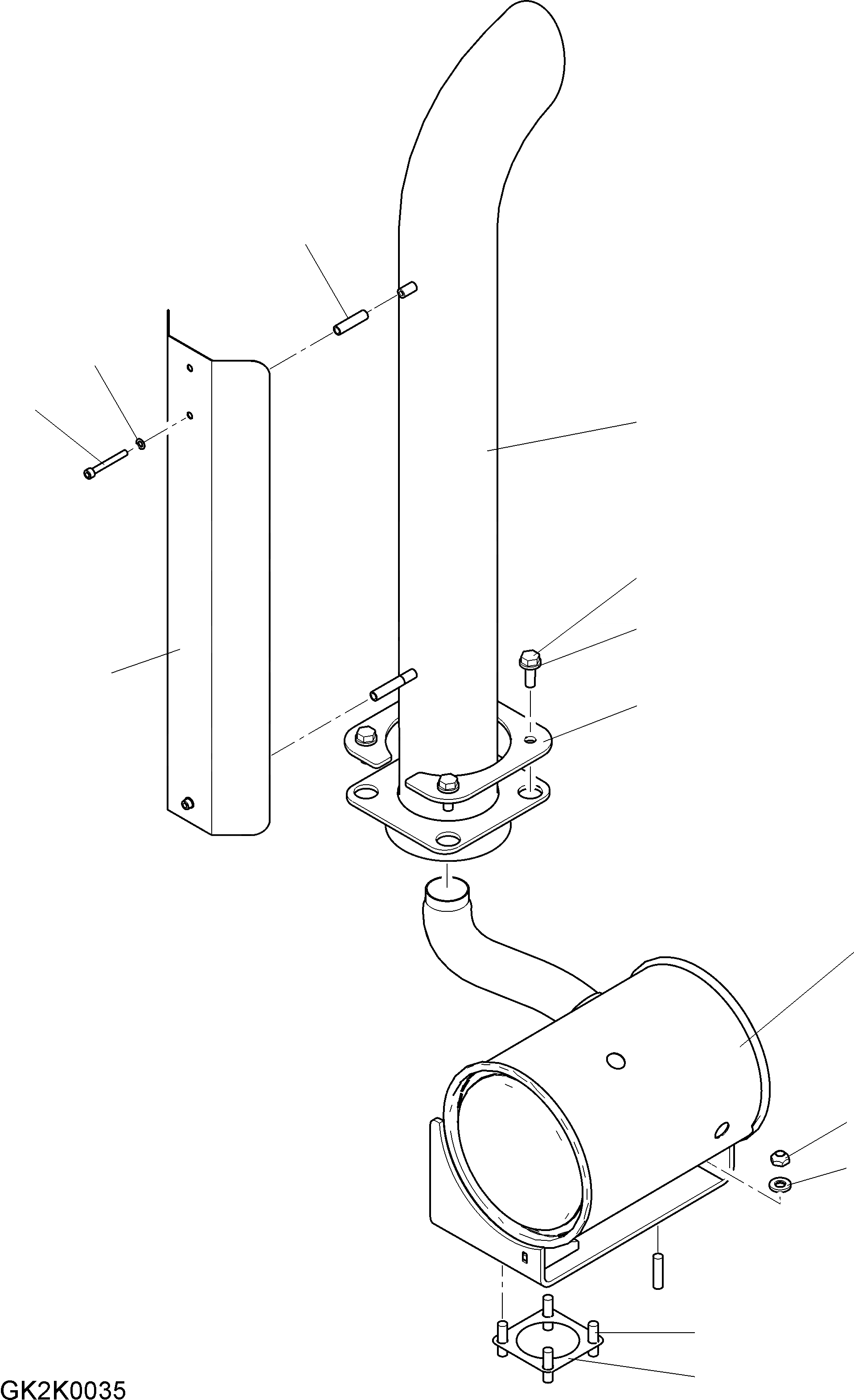 Схема запчастей Komatsu WA70-6 - ВЫПУСКН. СИСТЕМА (НАВЕС) B КОМПОНЕНТЫ ДВИГАТЕЛЯ