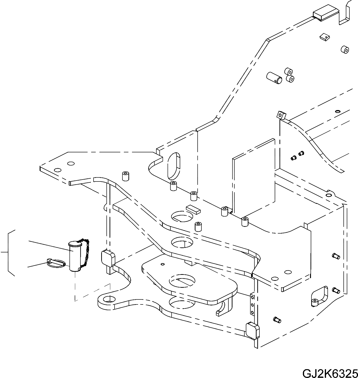 Схема запчастей Komatsu WA70-6 - BAR LOOK J ОСНОВНАЯ РАМА И ЕЕ ЧАСТИ