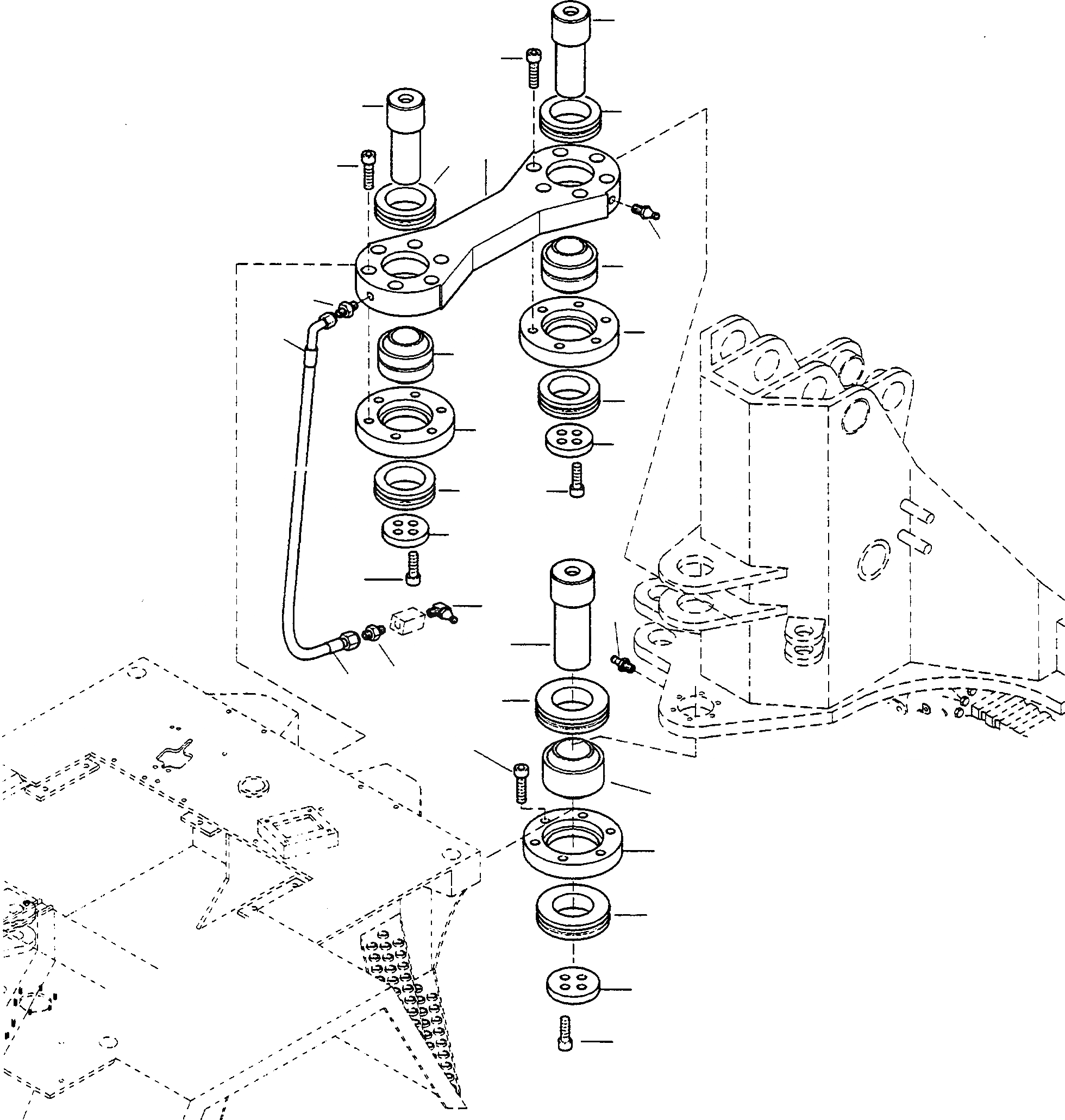 Схема запчастей Komatsu WA75-1 - HINGE РАМА