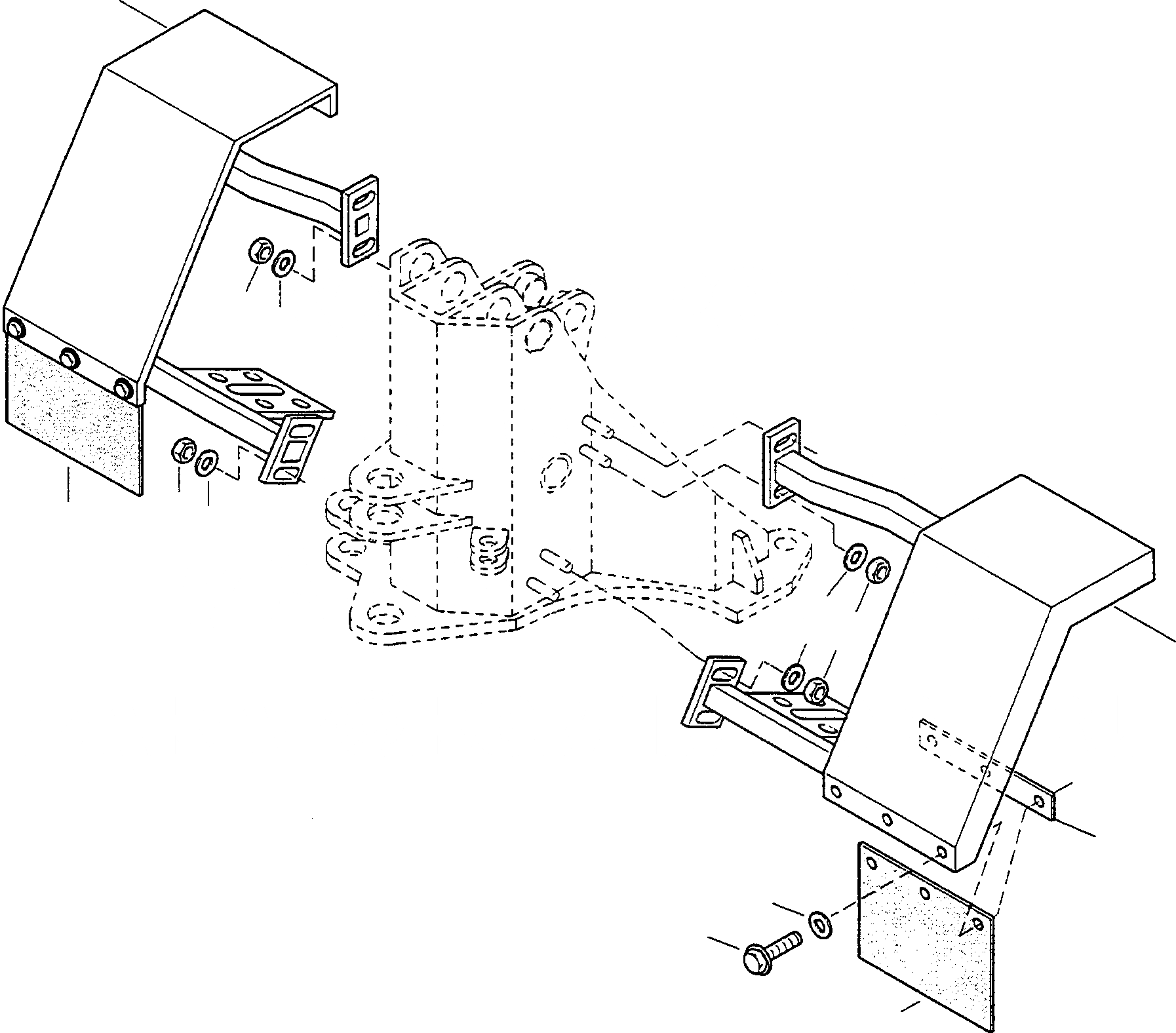 Схема запчастей Komatsu WA75-1 - КРЫЛО, EXECUTION I РАМА