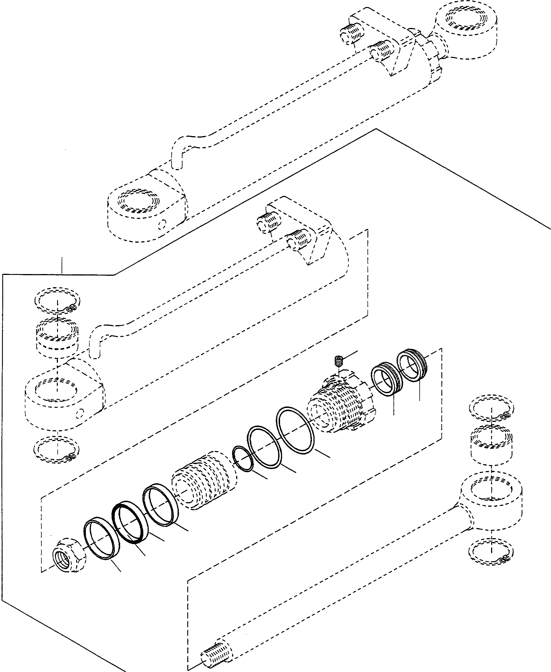 Схема запчастей Komatsu WA75-1 - ЦИЛИНДР РУЛЕВ. УПР-Я, КОМПЛЕКТ ПРОКЛАДОК ЦИЛИНДР РУЛЕВ. УПР-Я