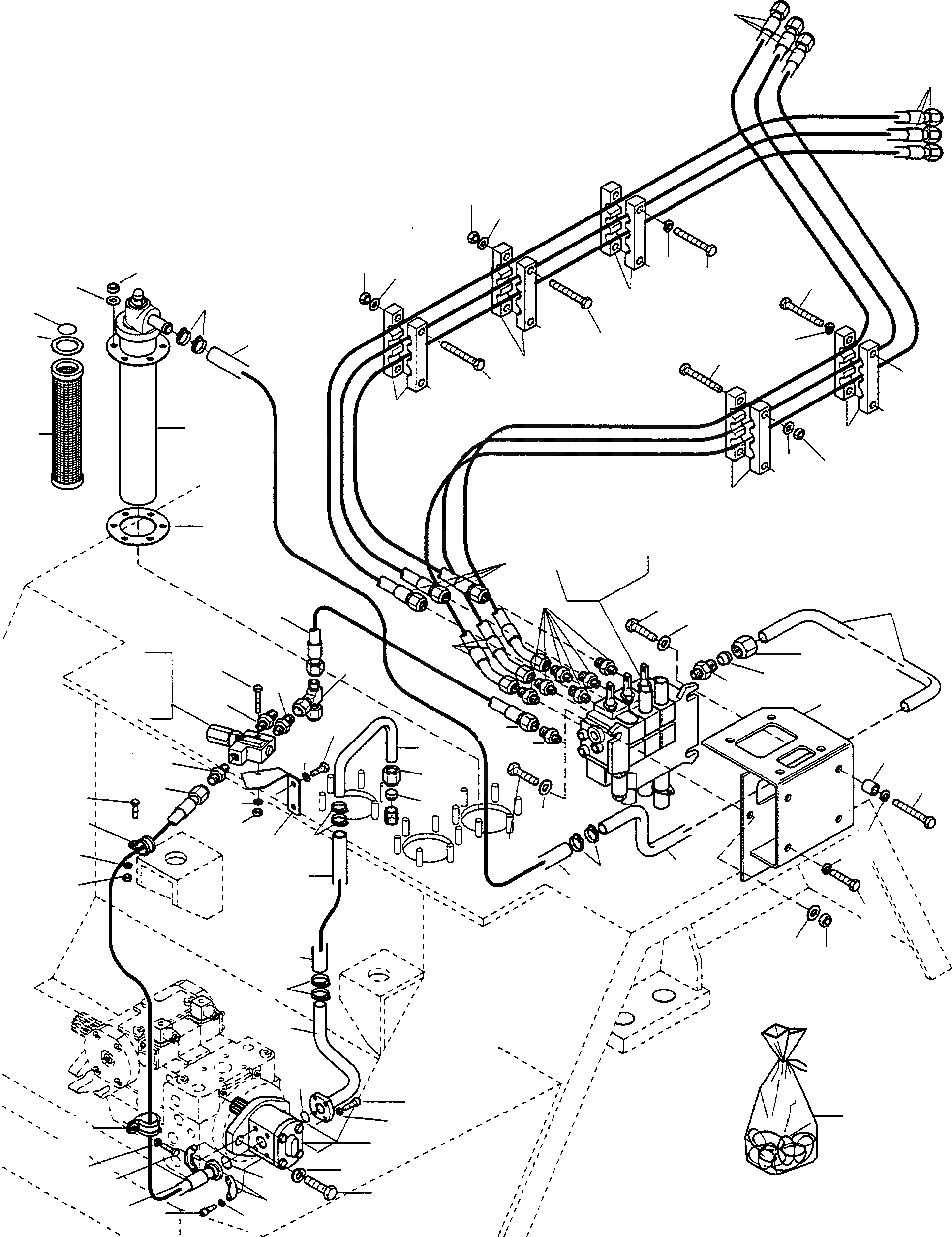 Схема запчастей Komatsu WA75-1 - ГИДРАВЛИКА ГИДРАВЛИКА
