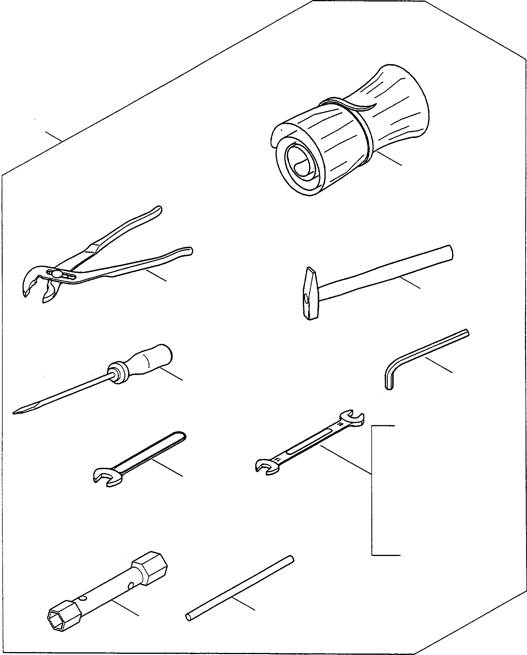 Схема запчастей Komatsu WA75-1S - ИНСТРУМЕНТ ИНСТРУМЕНТ, АКСЕССУАРЫ, БУКВЕНН.