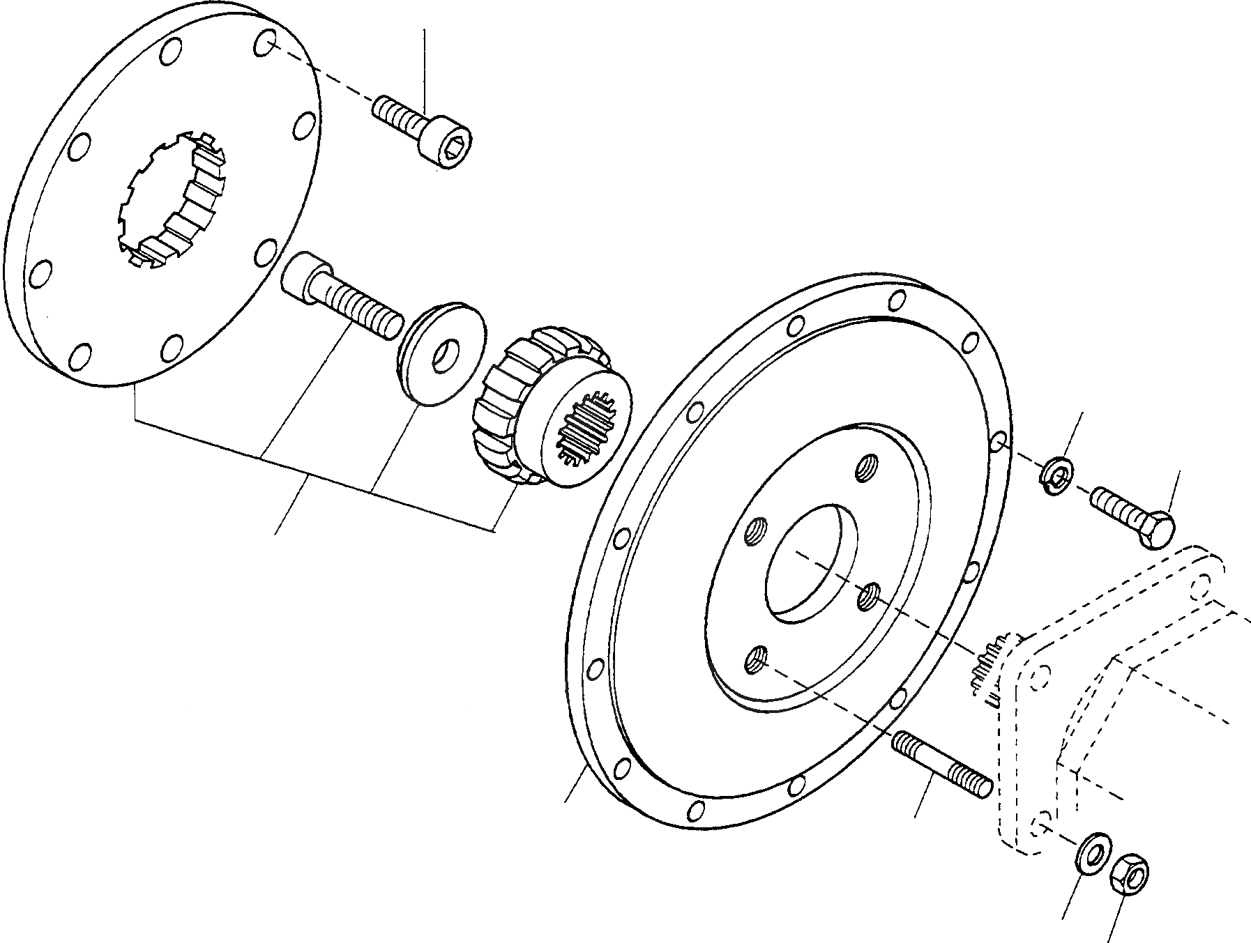 Схема запчастей Komatsu WA75-1S - МУФТА ТРАНСМИССИЯ, КРЕСТОВИНА