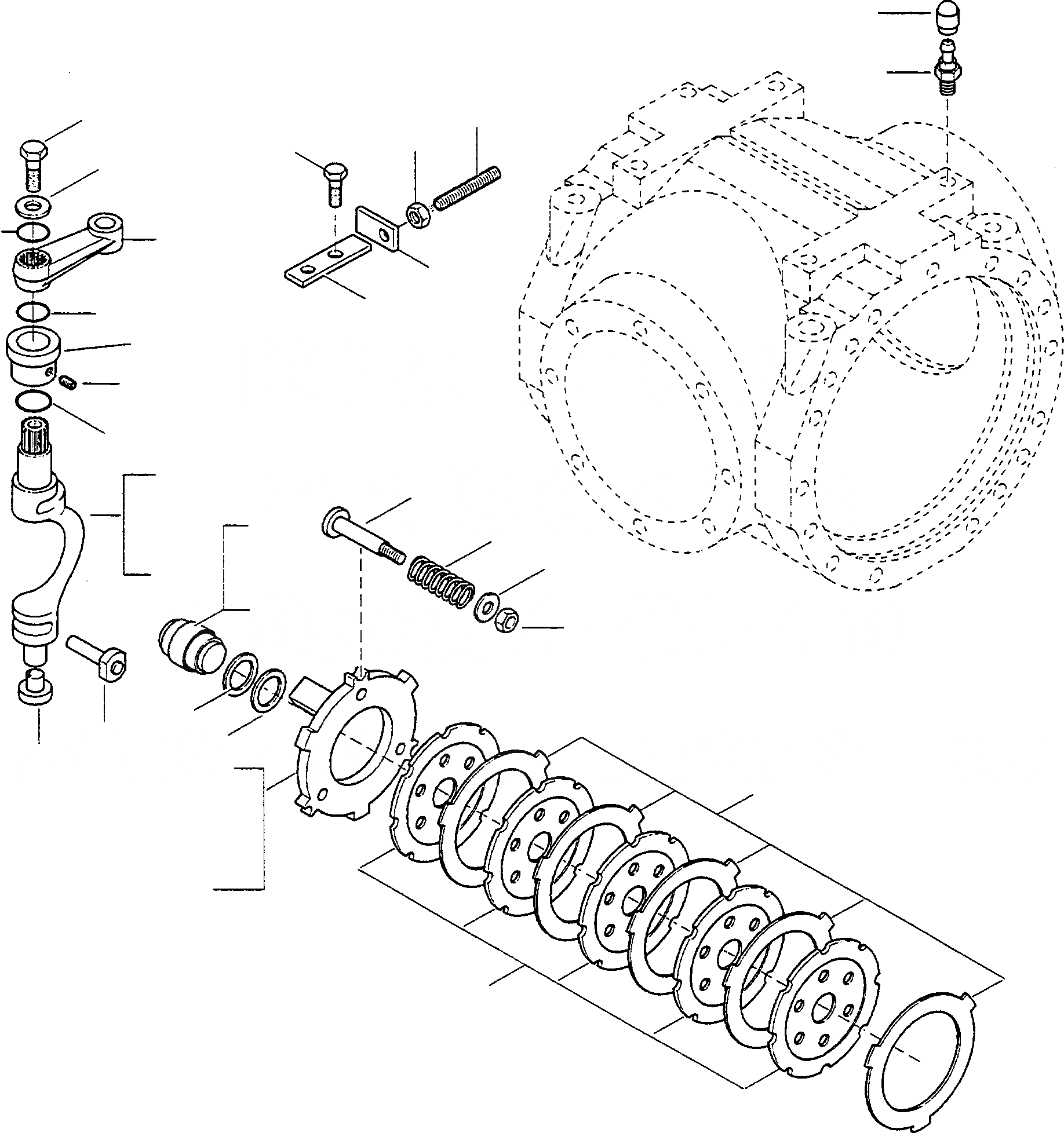 Схема запчастей Komatsu WA75-1S - ТОРМОЗ. ЗАДН. МОСТ