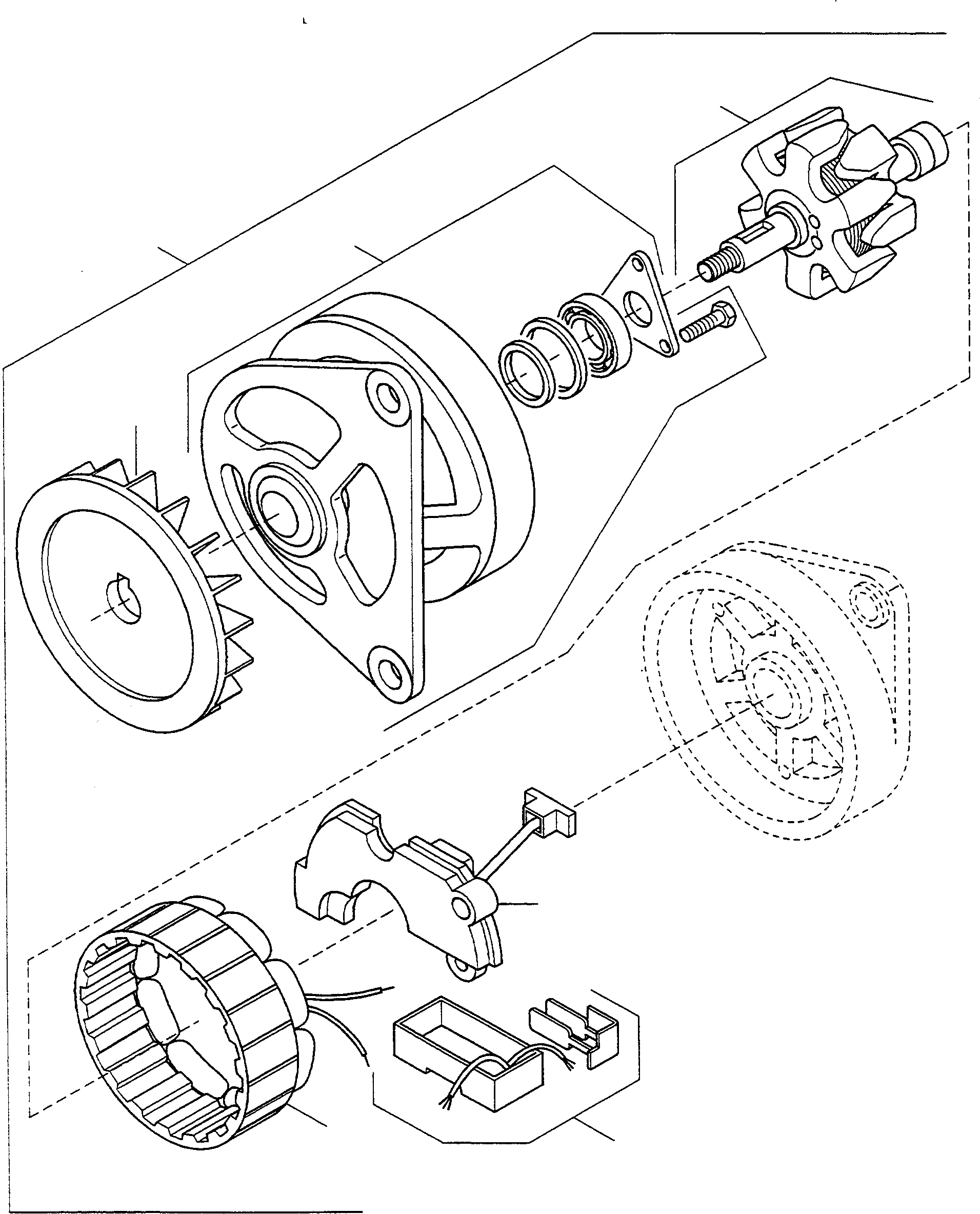Схема запчастей Komatsu WA75-1S - ГЕНЕРАТОР ЭЛЕКТРИЧ. СИСТЕМА