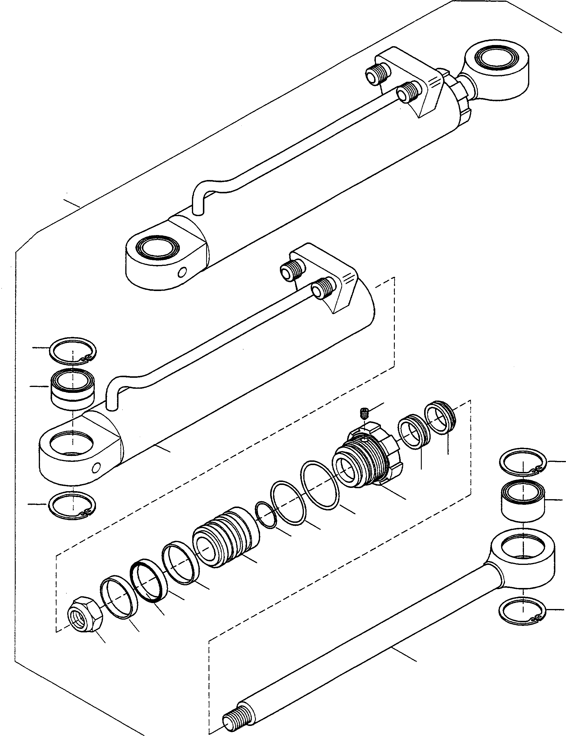 Схема запчастей Komatsu WA75-1S - ЦИЛИНДР РУЛЕВ. УПР-Я 7 РУЛЕВ. УПРАВЛЕНИЕ