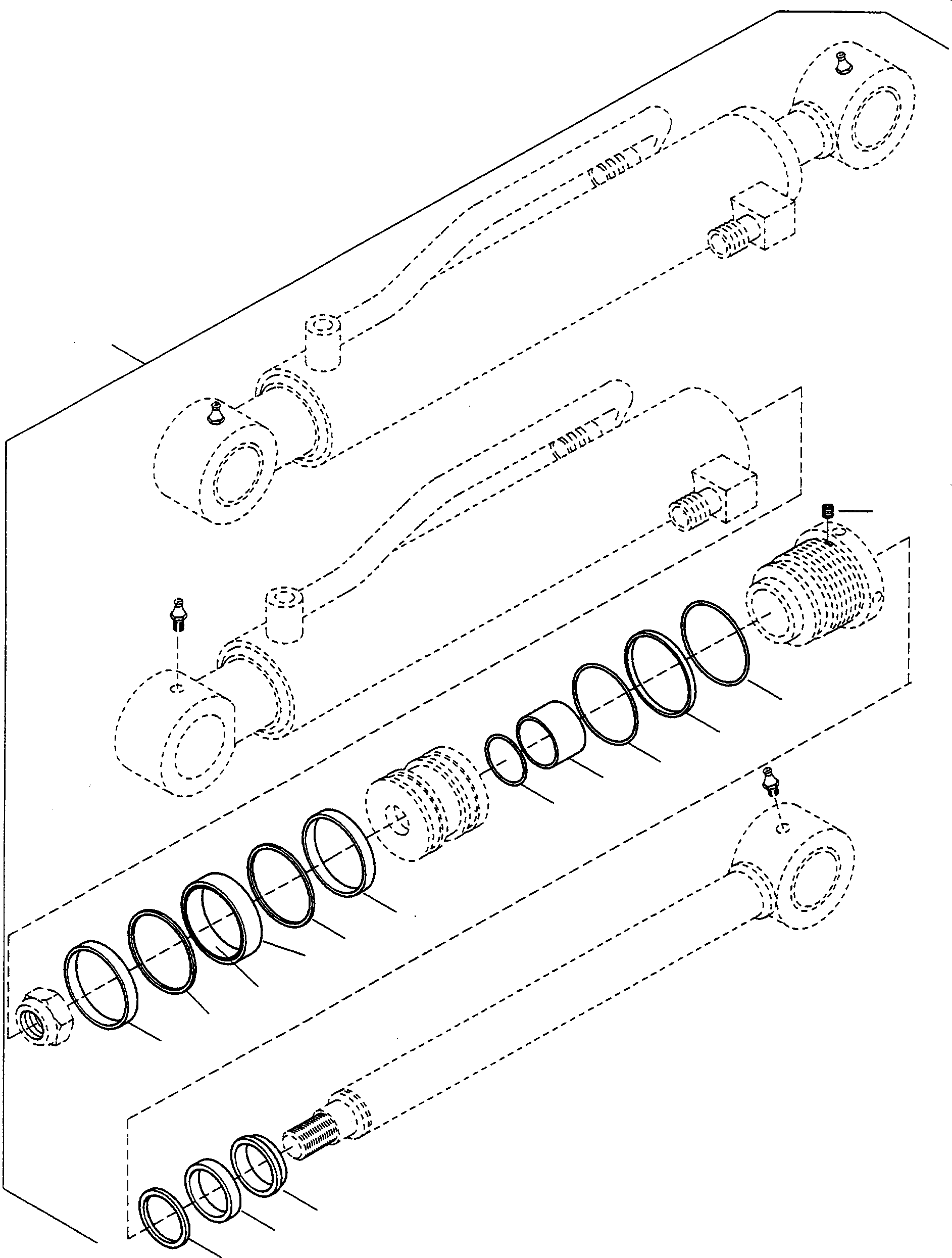 Схема запчастей Komatsu WA75-1S - ЦИЛИНДР КОВША, КОМПЛЕКТ ПРОКЛАДОК ЦИЛИНДР КОВША