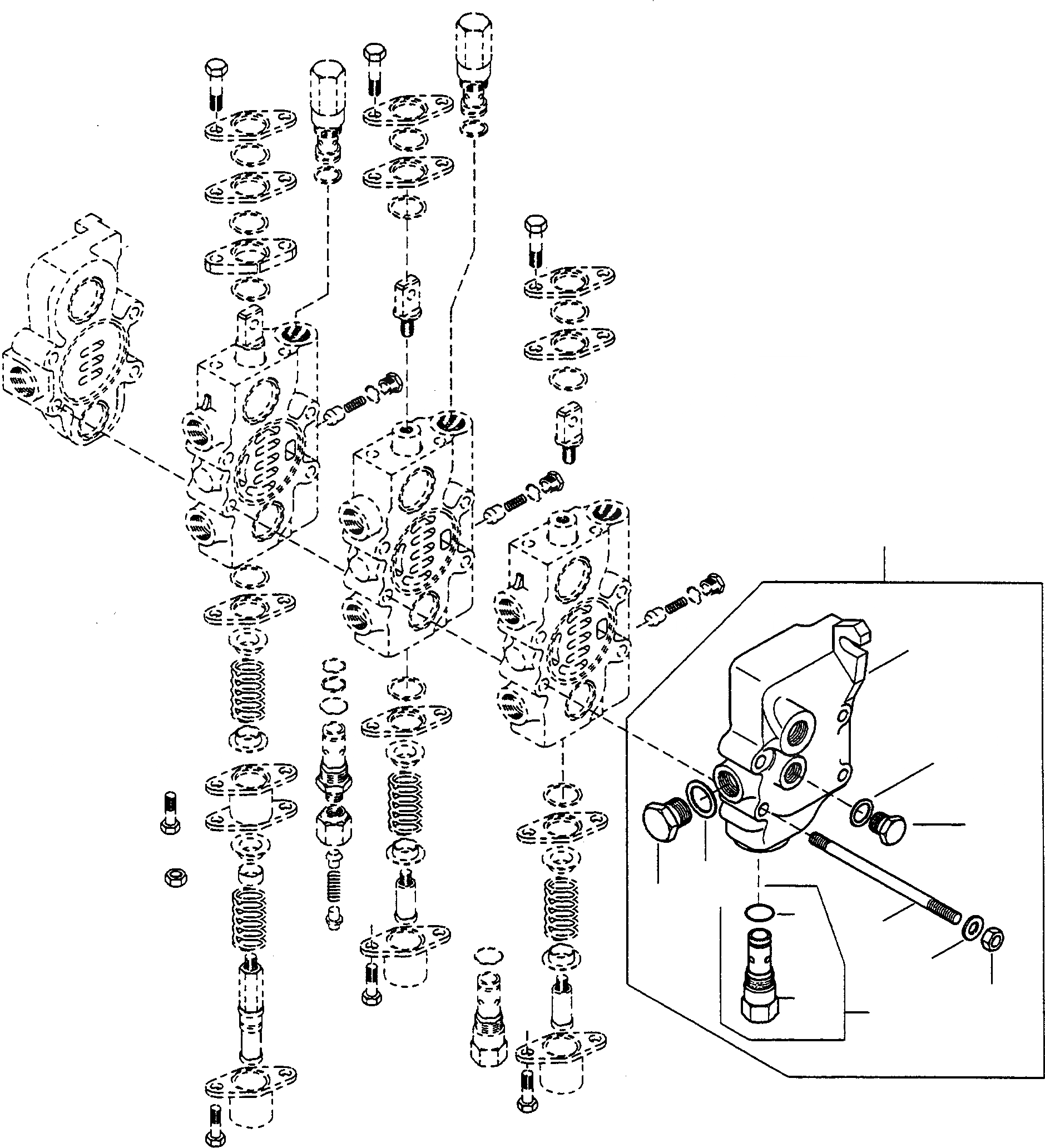 Схема запчастей Komatsu WA75-1S - УПРАВЛЯЮЩ. КЛАПАН ГИДРАВЛИКА