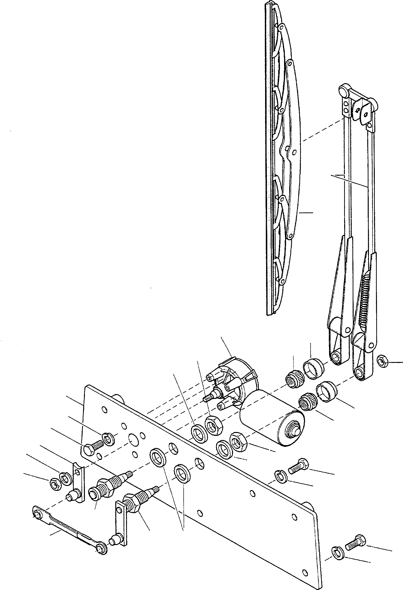 Схема запчастей Komatsu WA75-1S - WINDЗАЩИТН. ДВОРНИКИ-ОМЫВАТЕЛЬ СИСТЕМА ЭЛЕКТРИЧ. СИСТЕМА