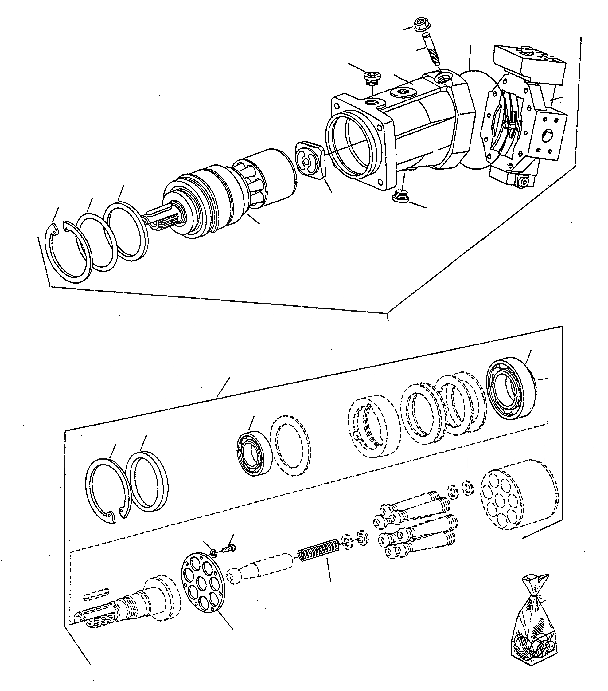 Схема запчастей Komatsu WA75-1S - AXIAL ПОРШЕНЬ ДВИГАТЕЛЬ ТРАНСМИССИЯ, КРЕСТОВИНА
