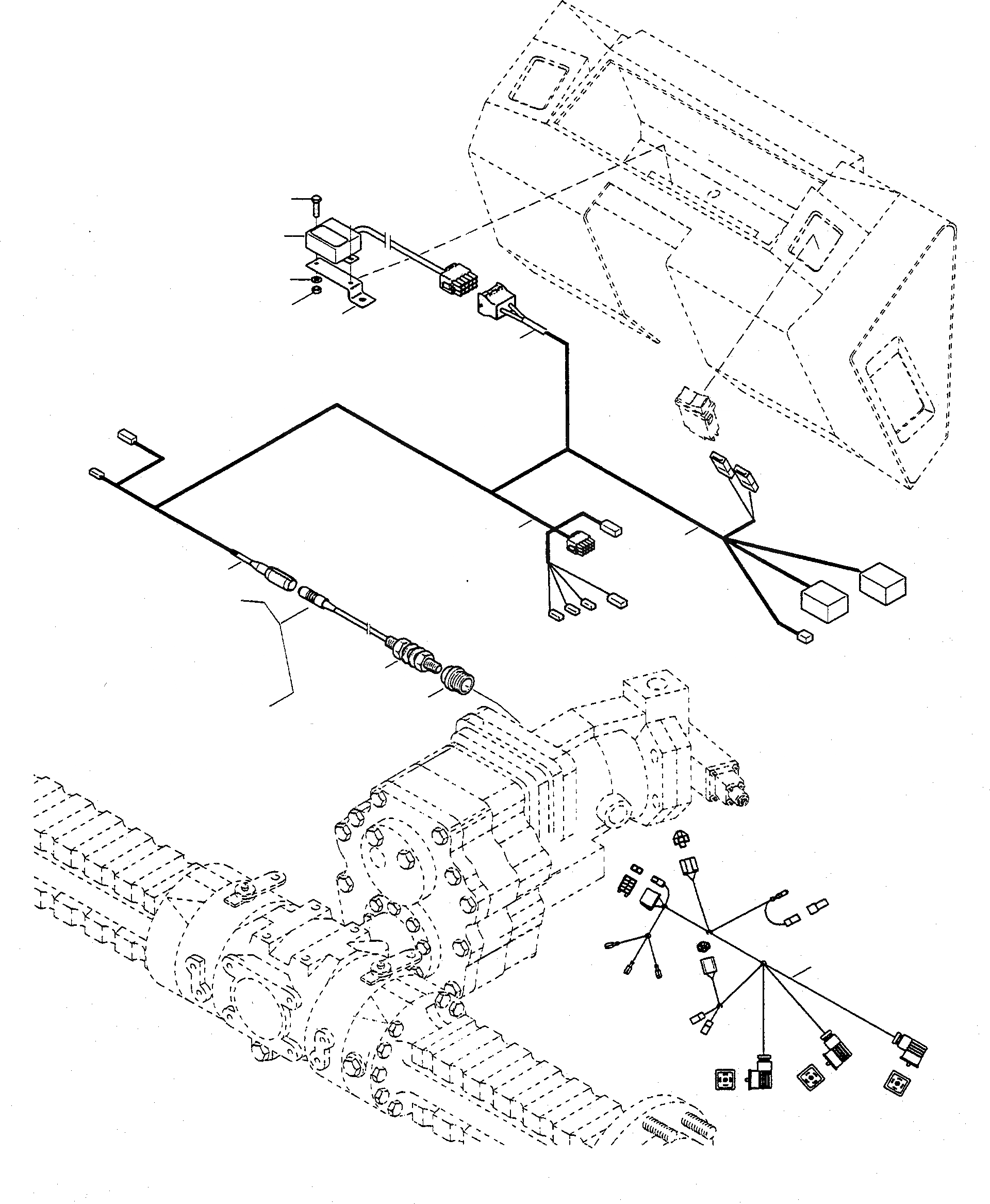 Схема запчастей Komatsu WA75-1S - ЭЛЕКТРИЧ. СИСТЕМА, ПРИВОД КОРПУС УПРАВЛ-ЕS ЭЛЕКТРИЧ. СИСТЕМА
