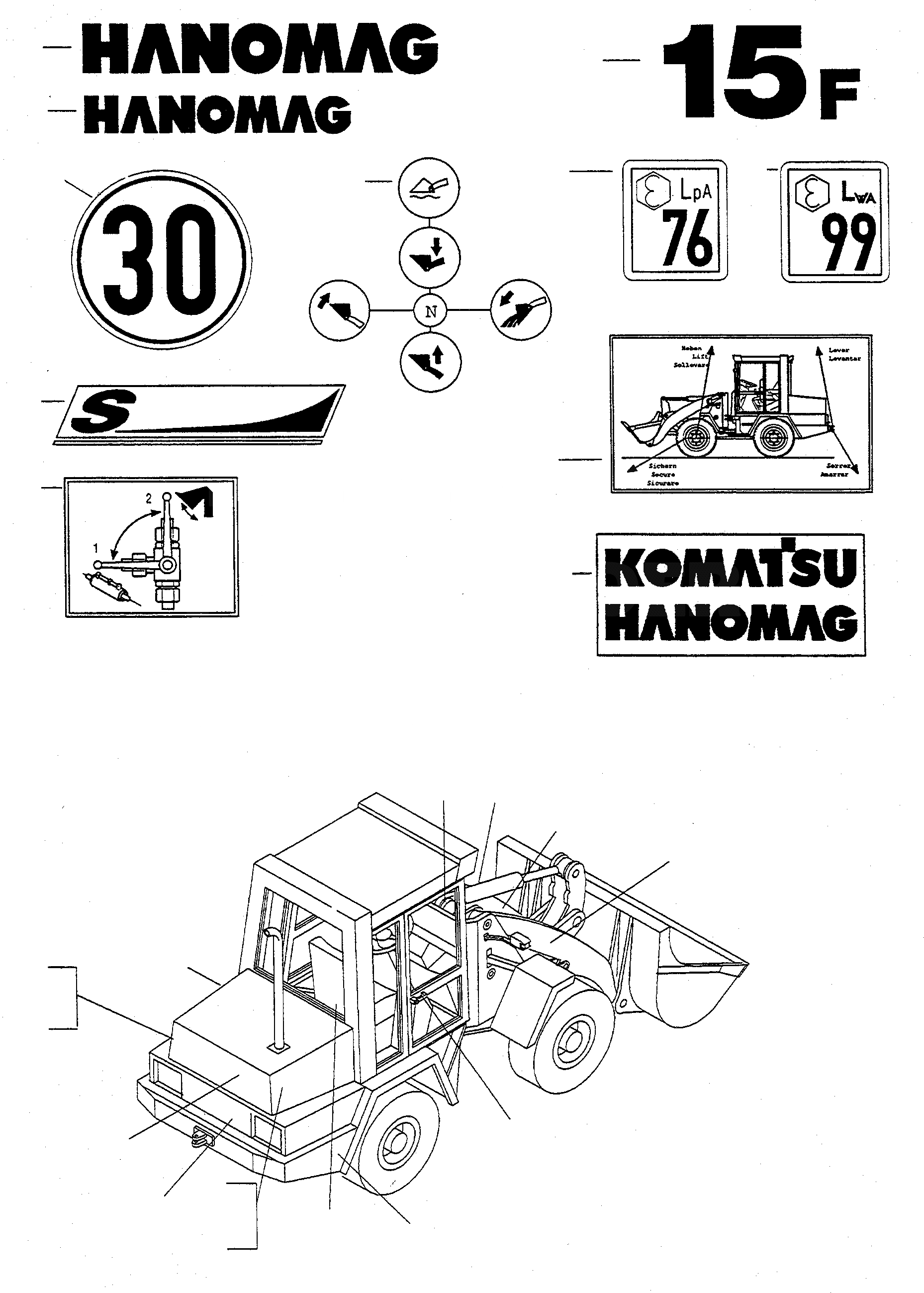 Схема запчастей Komatsu WA75-1S - БУКВЕНН. ИНСТРУМЕНТ, АКСЕССУАРЫ, БУКВЕНН.