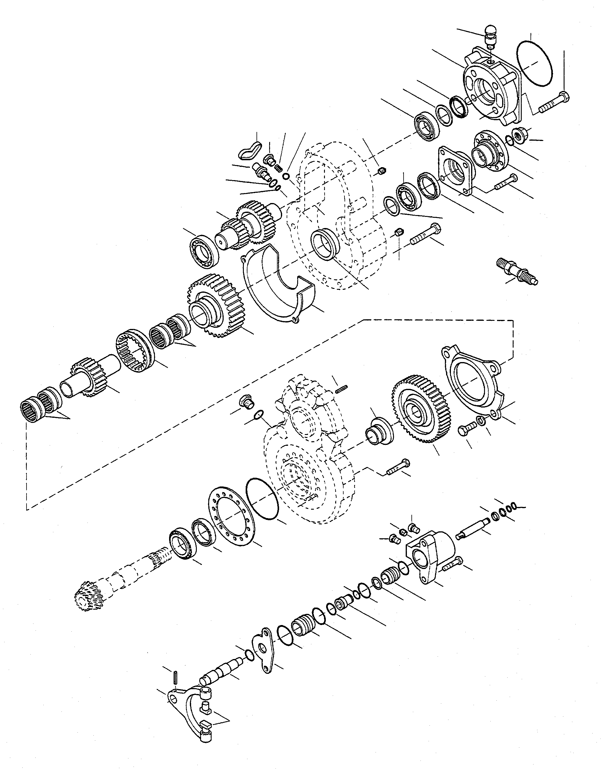 Схема запчастей Komatsu WA75-1S - ЗАДН. МОСТ, ТРАНСМИССИЯ ЗАДН. МОСТ