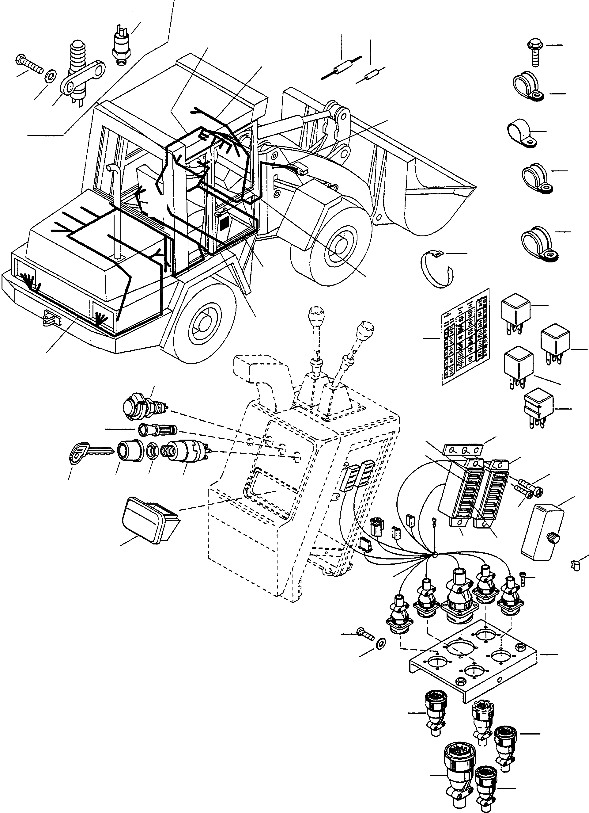 Схема запчастей Komatsu WA75-1S - ЭЛЕКТРИЧ. СИСТЕМА, EXECUTION II ЭЛЕКТРИЧ. СИСТЕМА