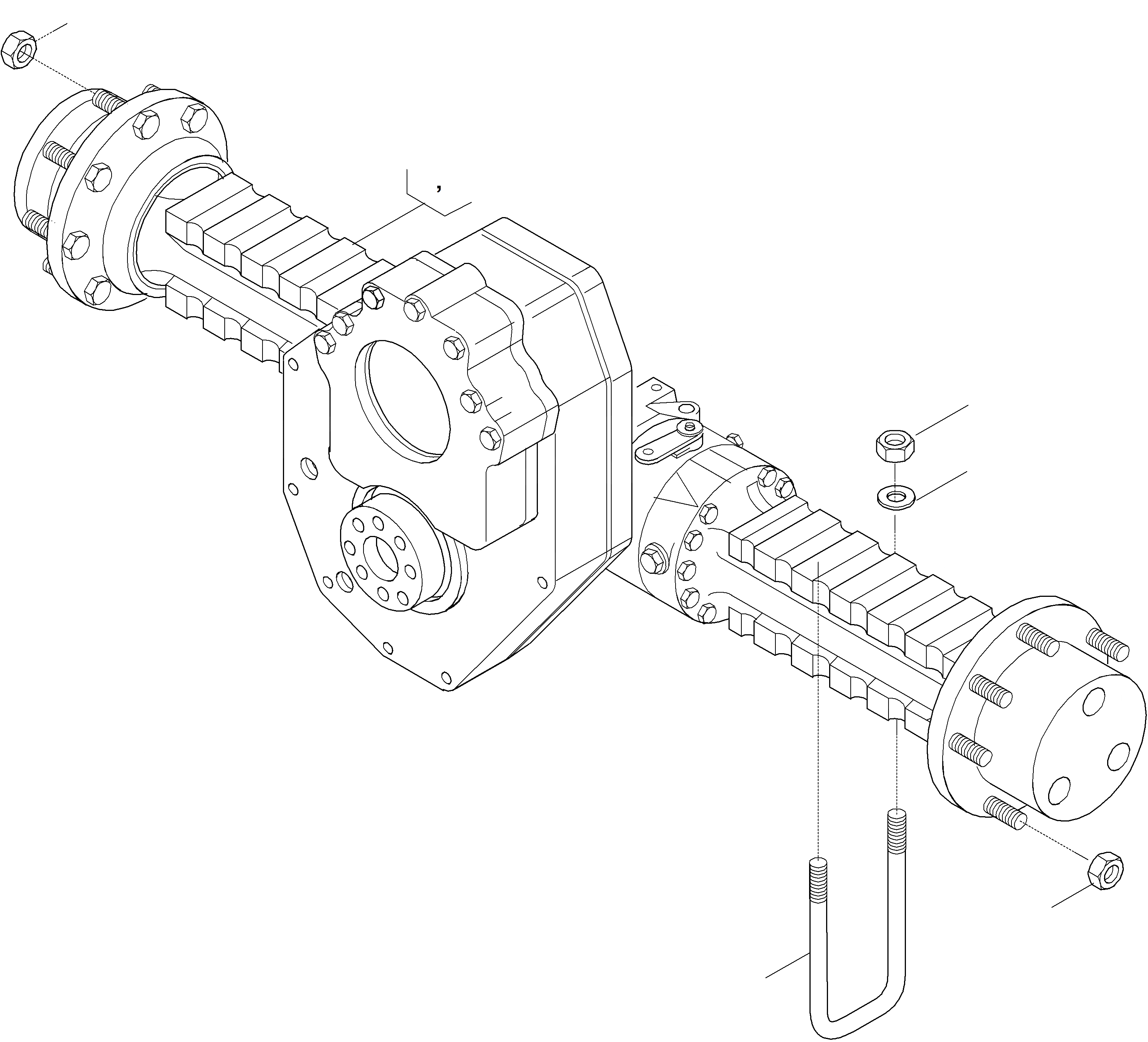 Схема запчастей Komatsu WA75-3 - ЗАДН. МОСТ ЗАДН. МОСТ