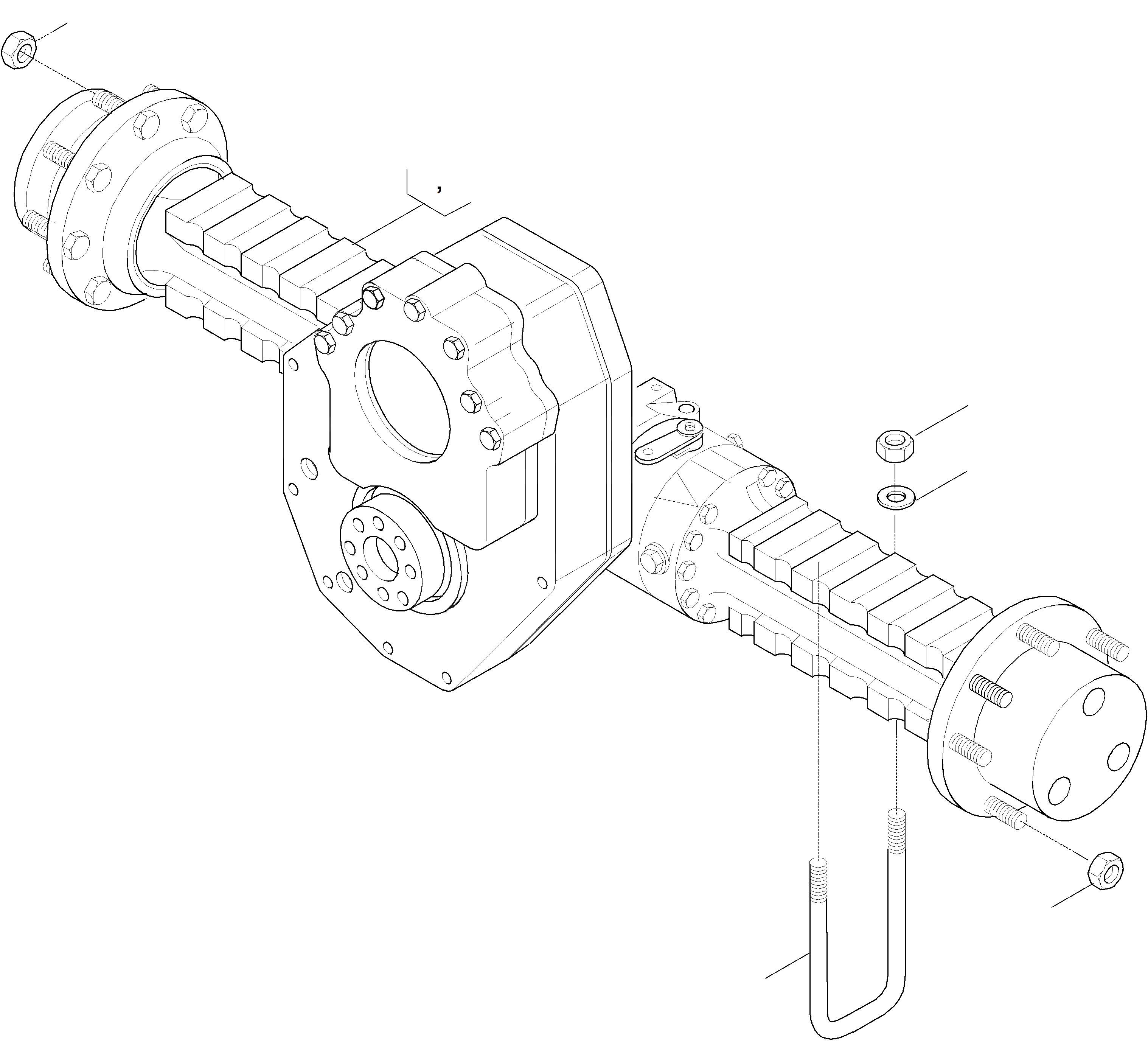 Схема запчастей Komatsu WA75-3 - ЗАДН. МОСТ ЗАДН. МОСТ